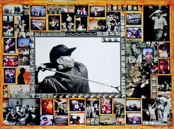 Golfland, 1962-2000 mixed media collage