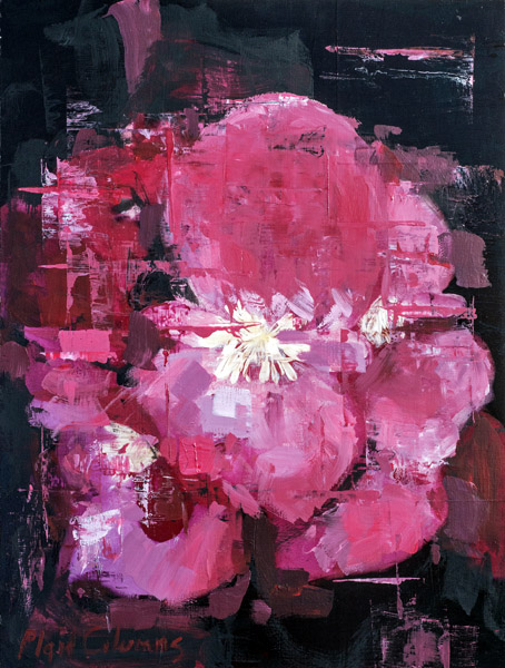 Flowers No. 4<br>mixed media on panel<br>24 x 18 inches