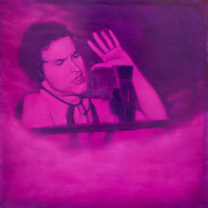 Evan Jones Orson Welles Or Revelation oil on panel 36 x 36 inches