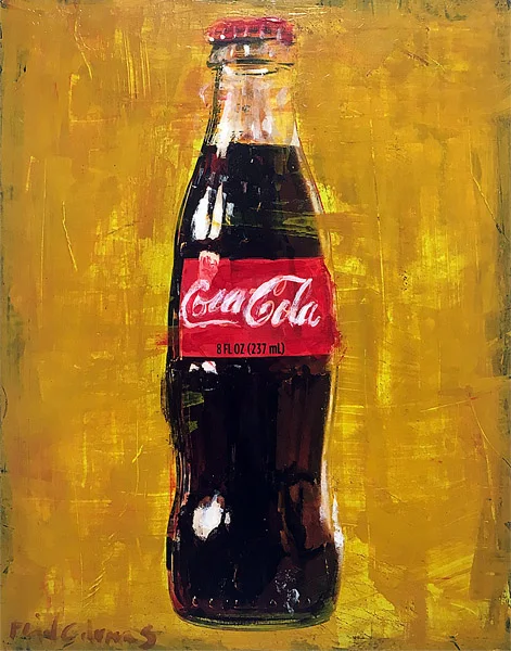 Yellow Coke<br>mixed media on panel<br>14 x 11 inches