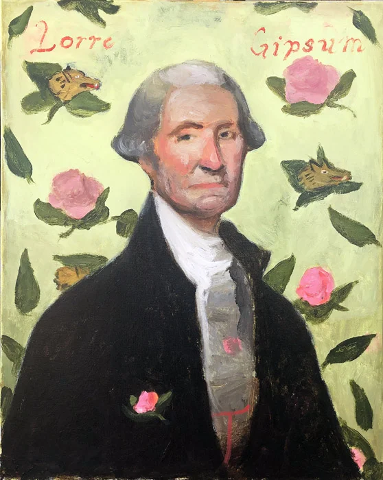 EVAN JONES Lorre Gipsum acrylic on canvas 30 x 24 inches