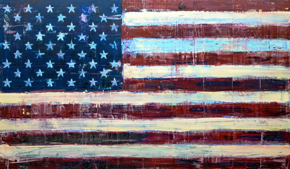 Stars &amp; Stripes No. 3 by Plaid Columns (21x36)
