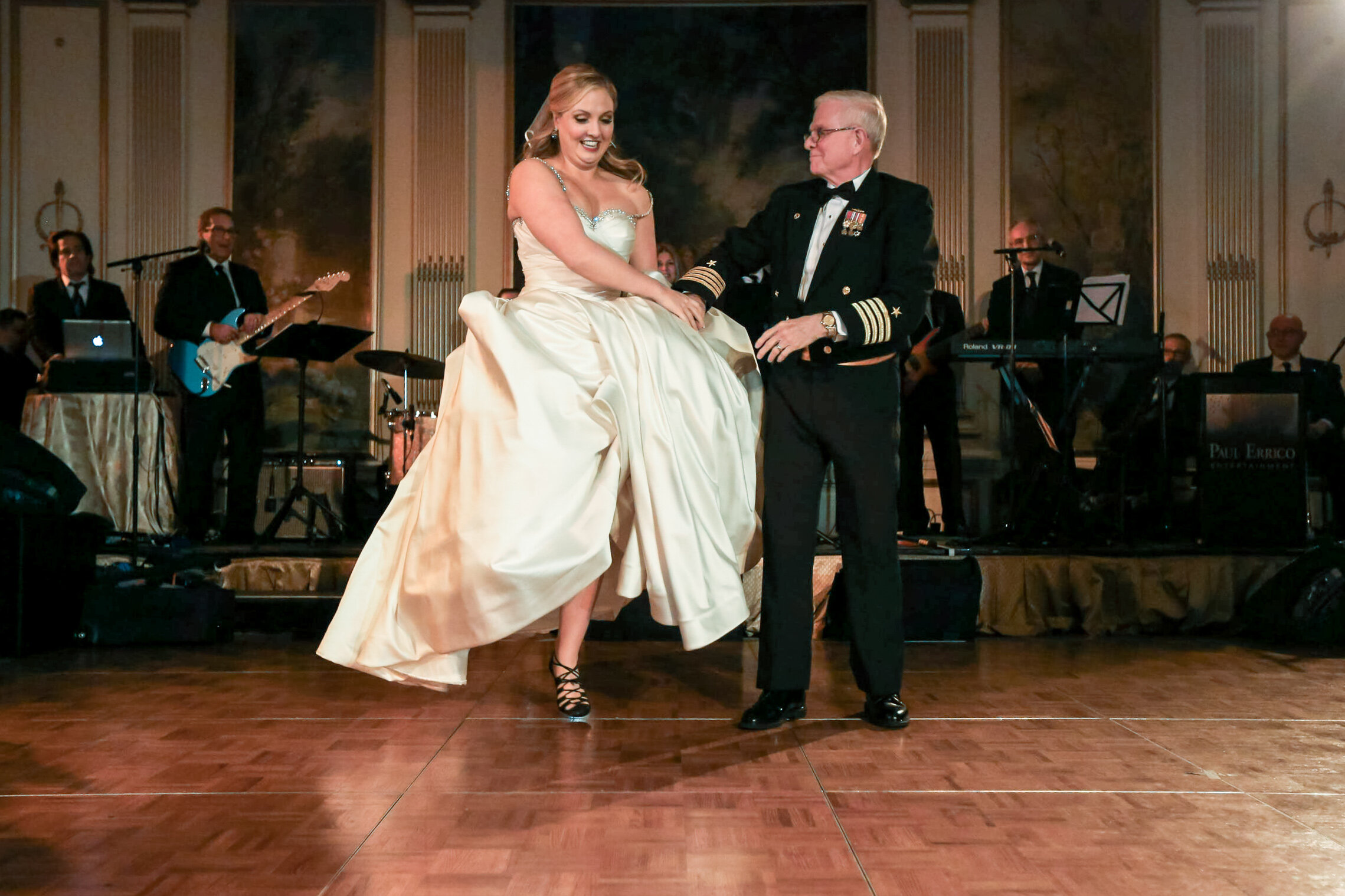 Father daughter dance at her wedding reception in NYC