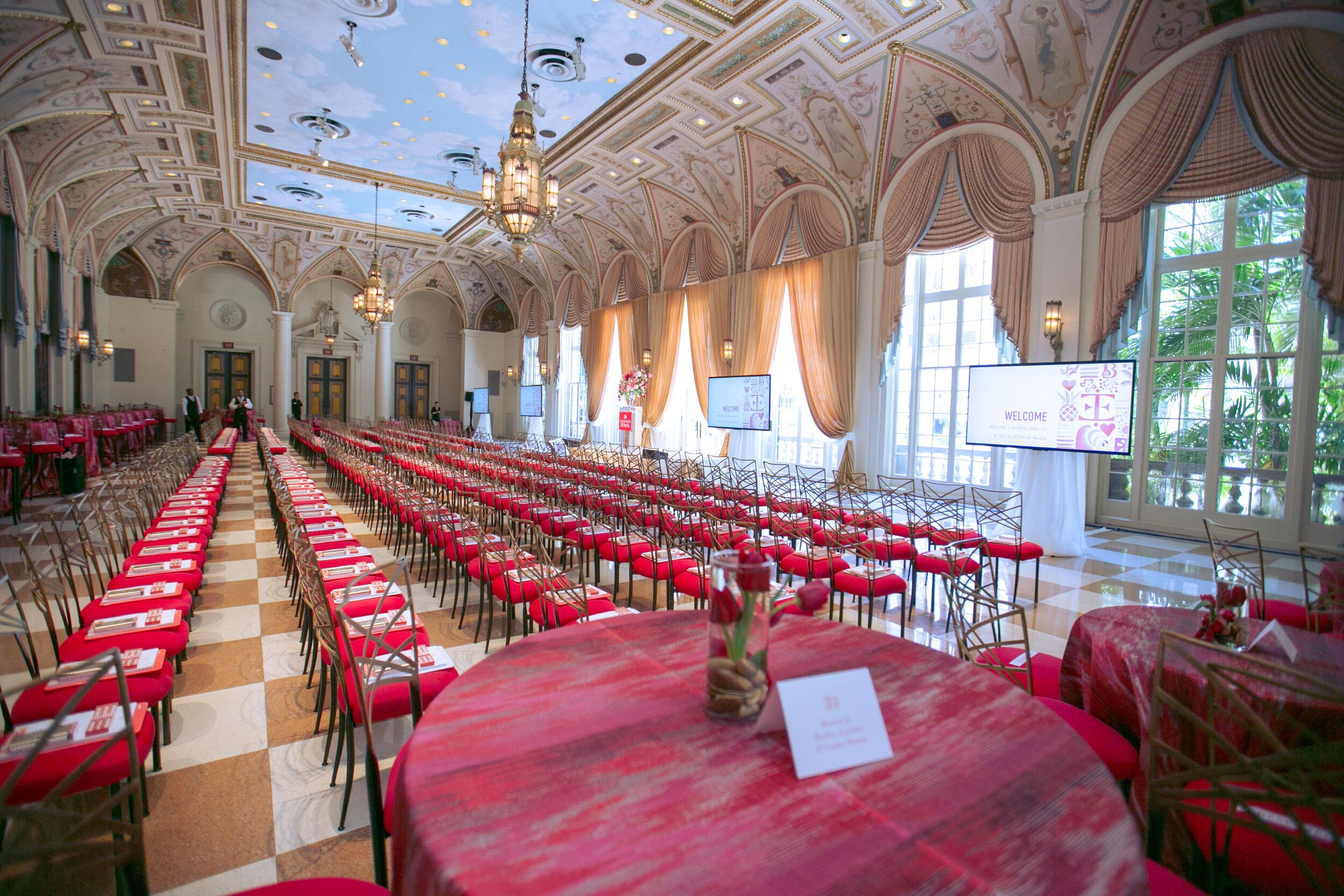 THE BREAKERS BALLROOM READY FOR A CORPORATE CONFERENCE