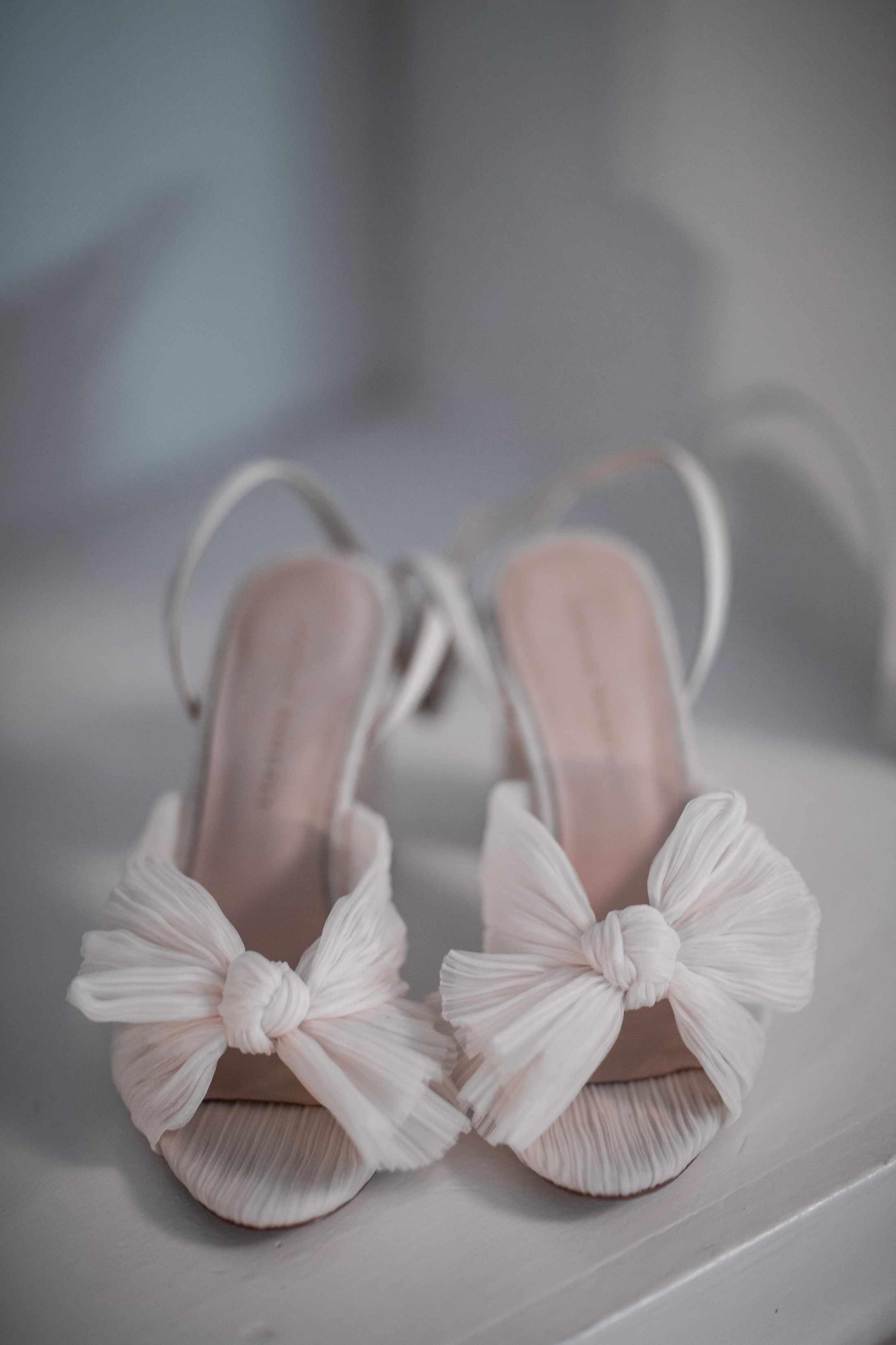 Detail Portrait of Bridal Shoes before the Wedding