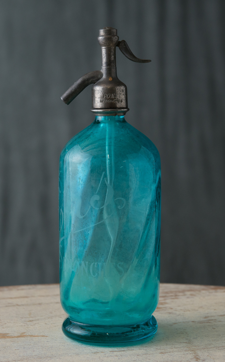 Turquoise Siphon Bottle