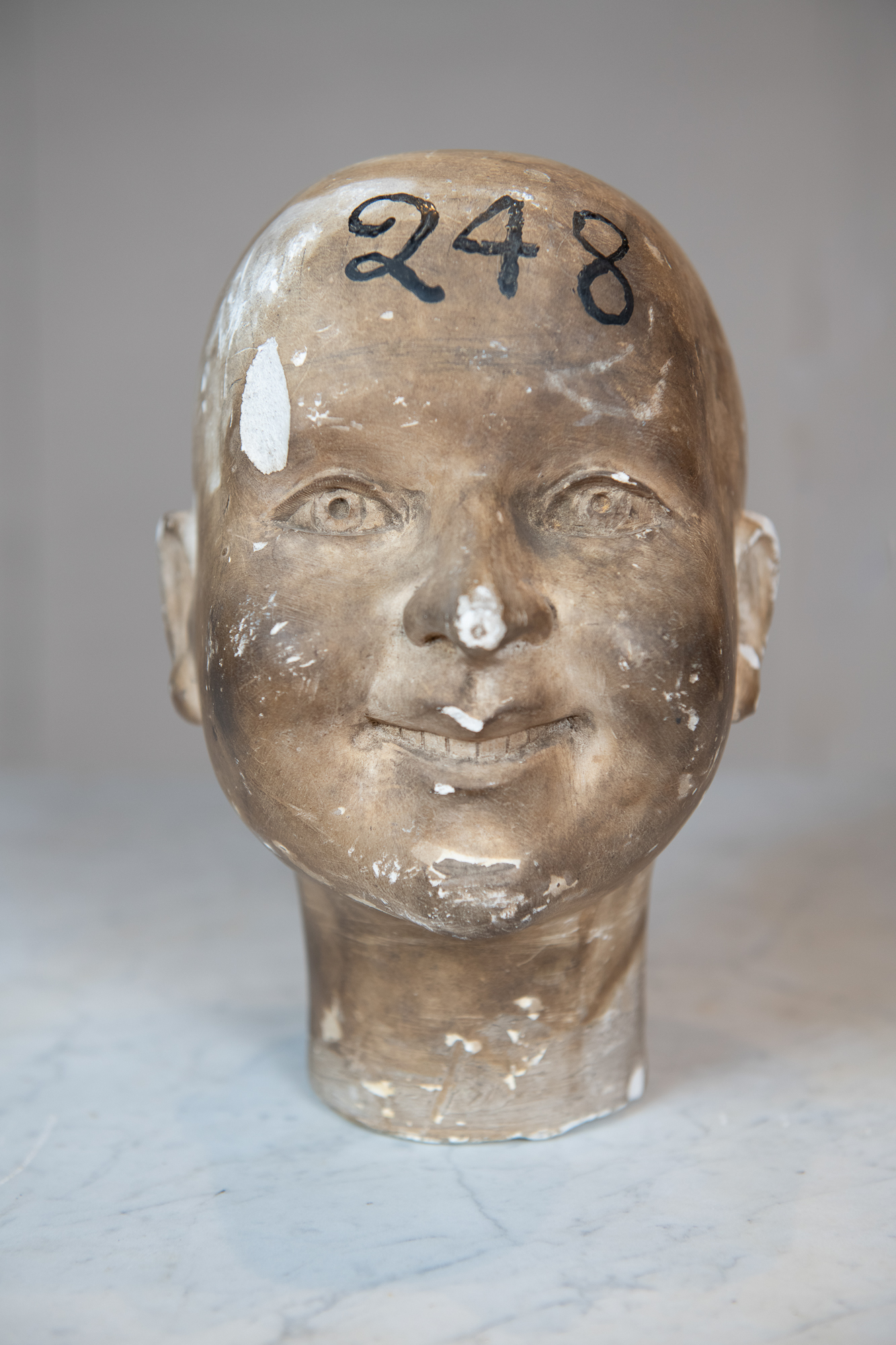 French Plaster Puppet Head Mold