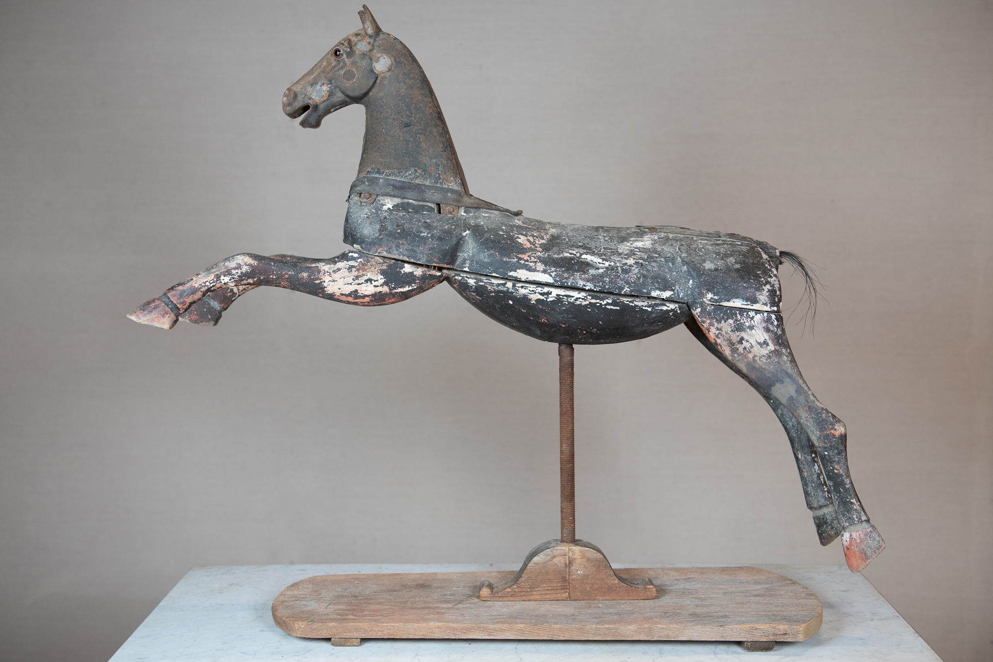 French Wood and Metal Horse