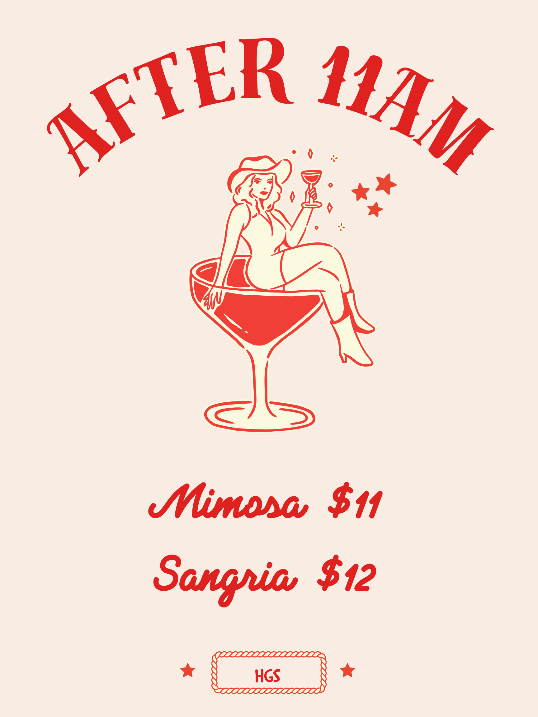 Pink Red Cute Illustrated Playful Cowgirl Cocktail Club Poster (1).png