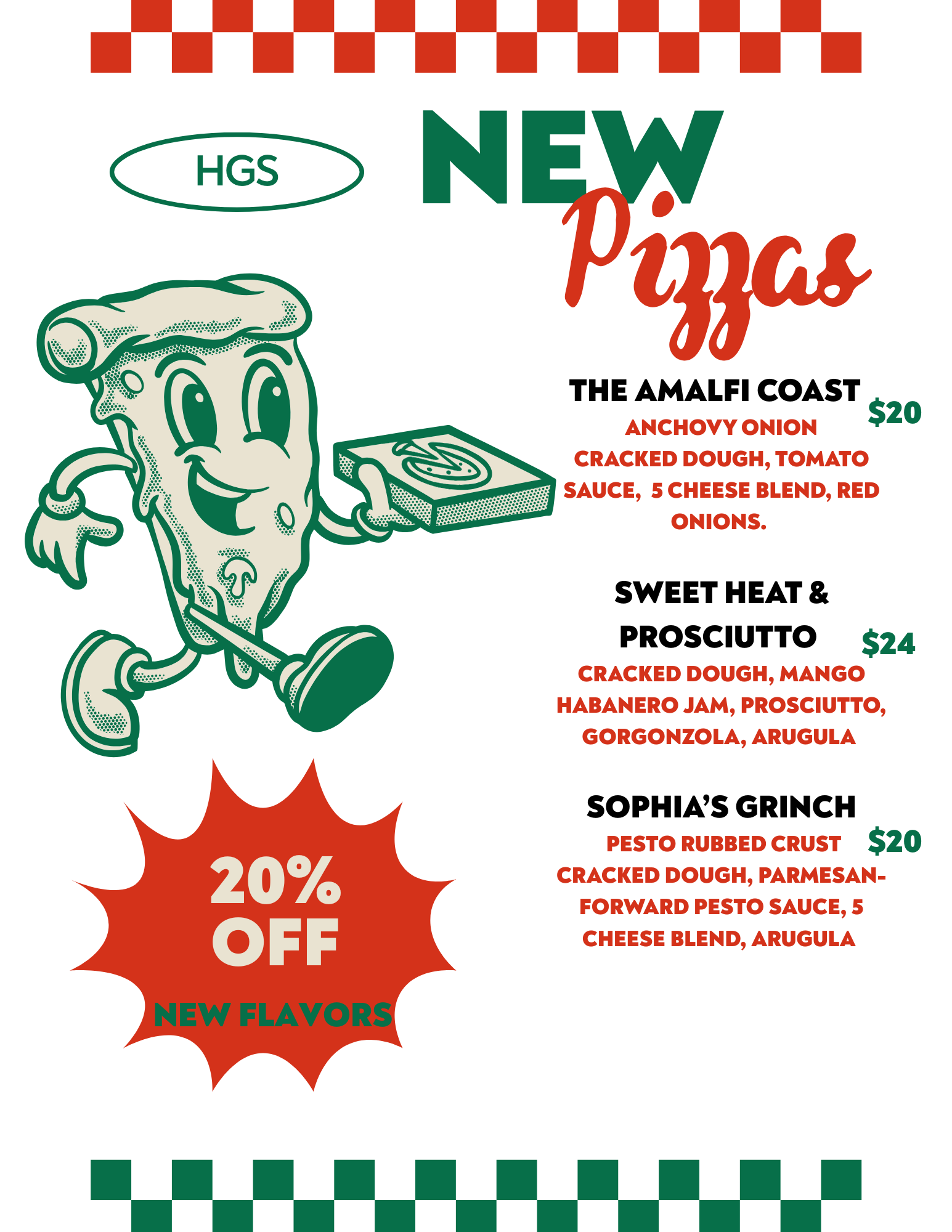 Green And Red Retro Illustrative Pizza Party Flyer.png