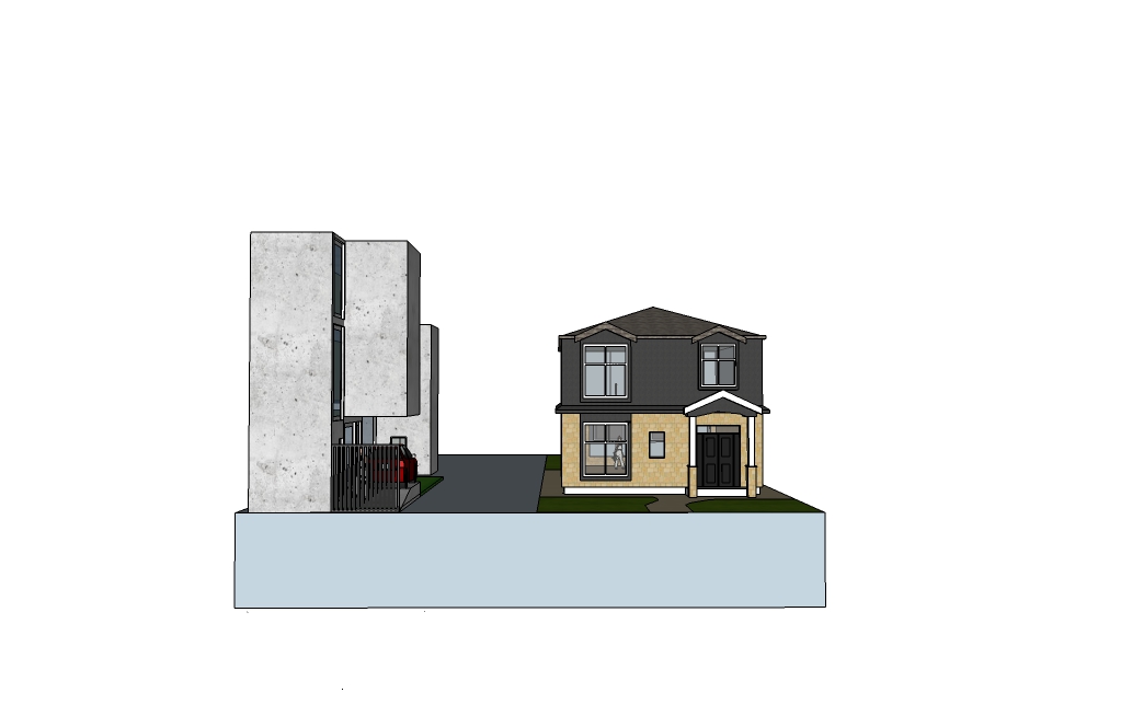 Amsterdam row house and Vancouver typical house side by side