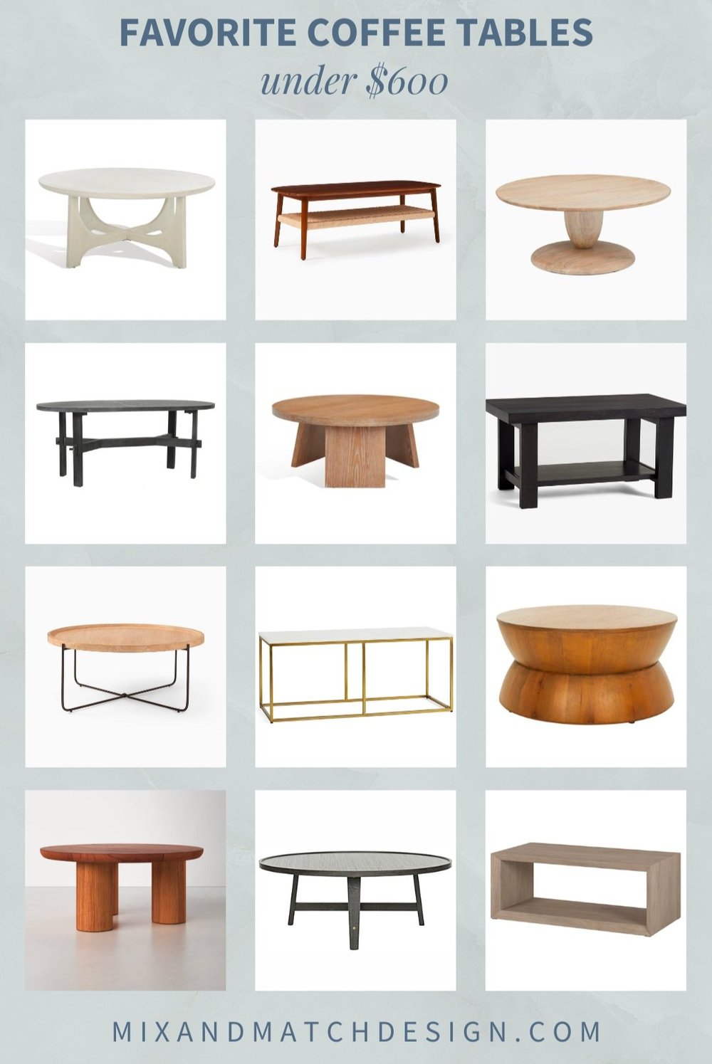 12 Great Coffee Tables & How to Choose the Right One