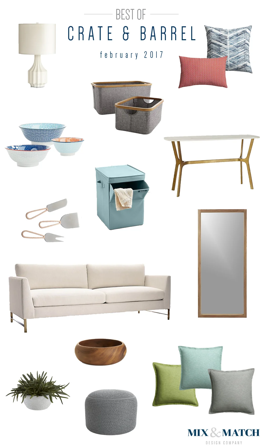 Mix & Match Design Company's favorite picks from Crate & Barrel.
