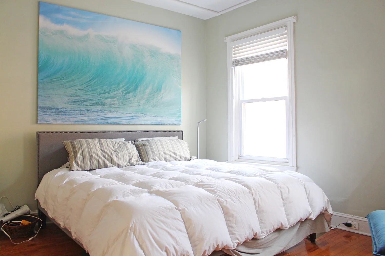 The bed side of the bedroom "before."
