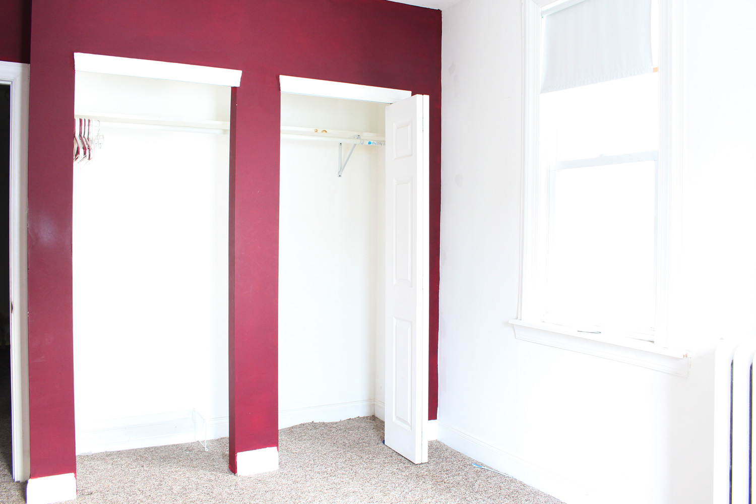 The back bedroom (now home office) the day we closed on our house.
