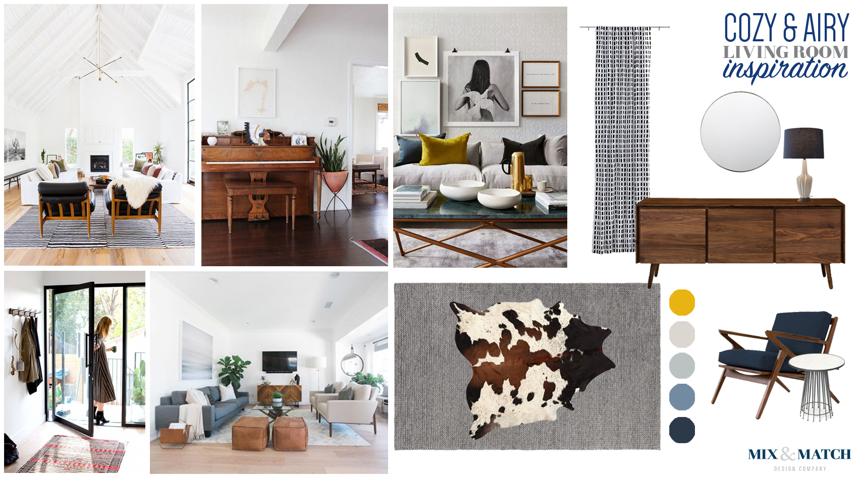 Cozy, airy and modern living room inspiration