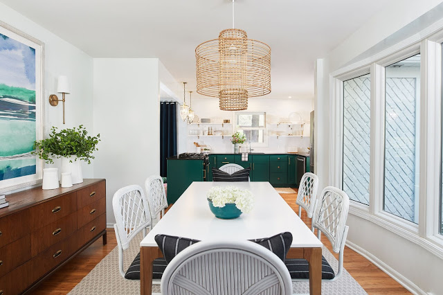 Modern eclectic kitchen and dining room by Abby Manchesky.