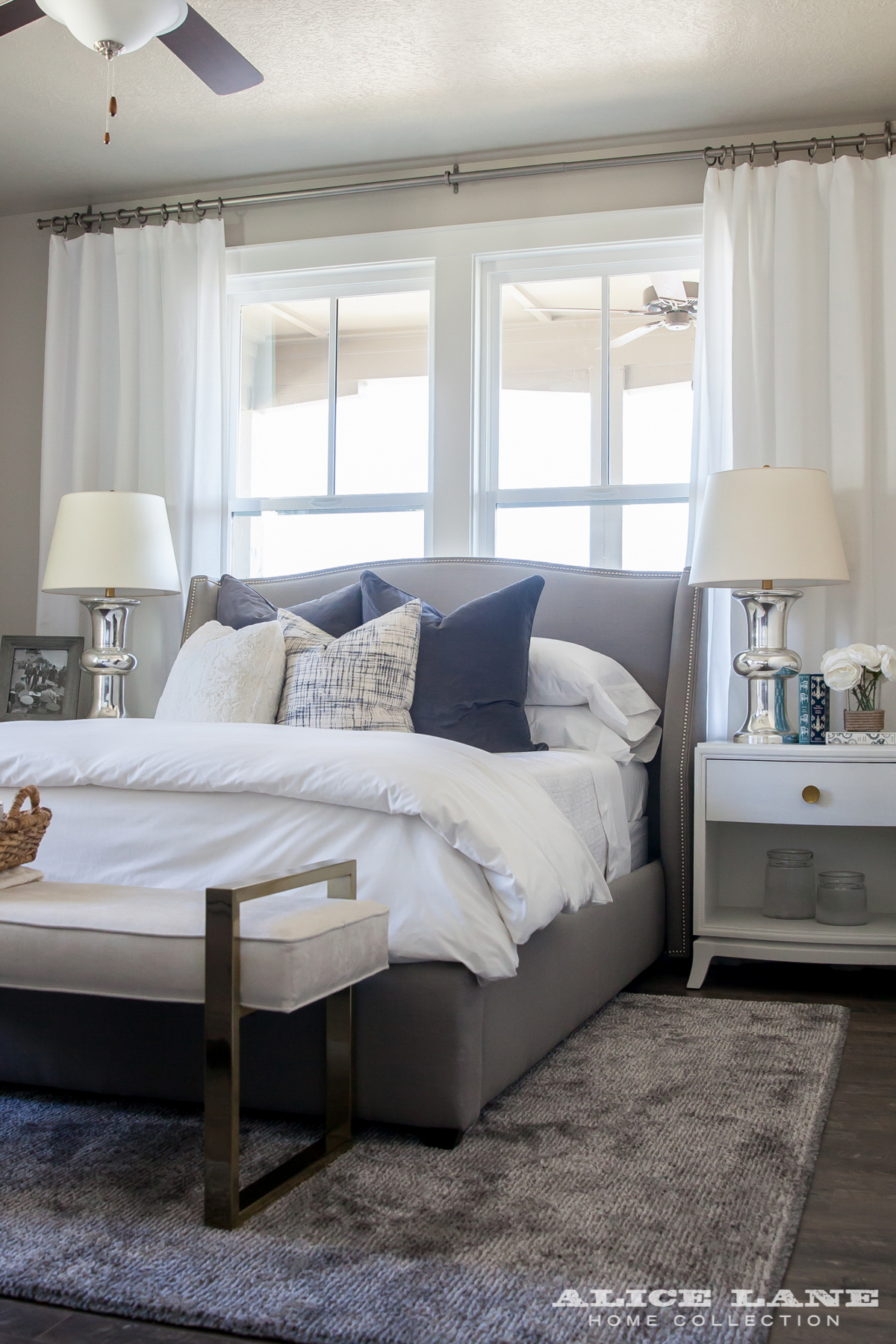 Place a bed in front of windows. 