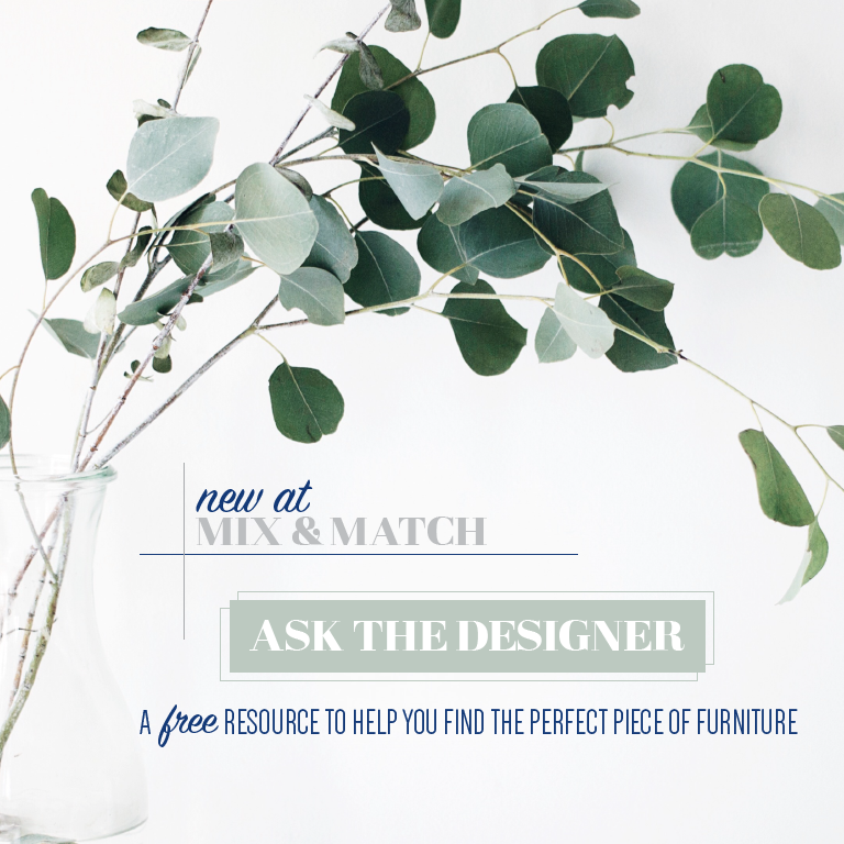 On the hunt for a new piece of furniture? Get FREE suggestions from a designer! // Free decorating advice, how to choose a sofa, how to choose a chair, how to choose a dining table.