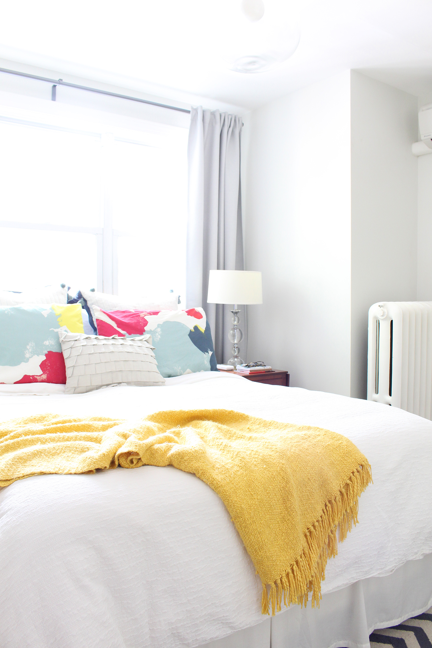 An interior designer's modern eclectic master bedroom.
