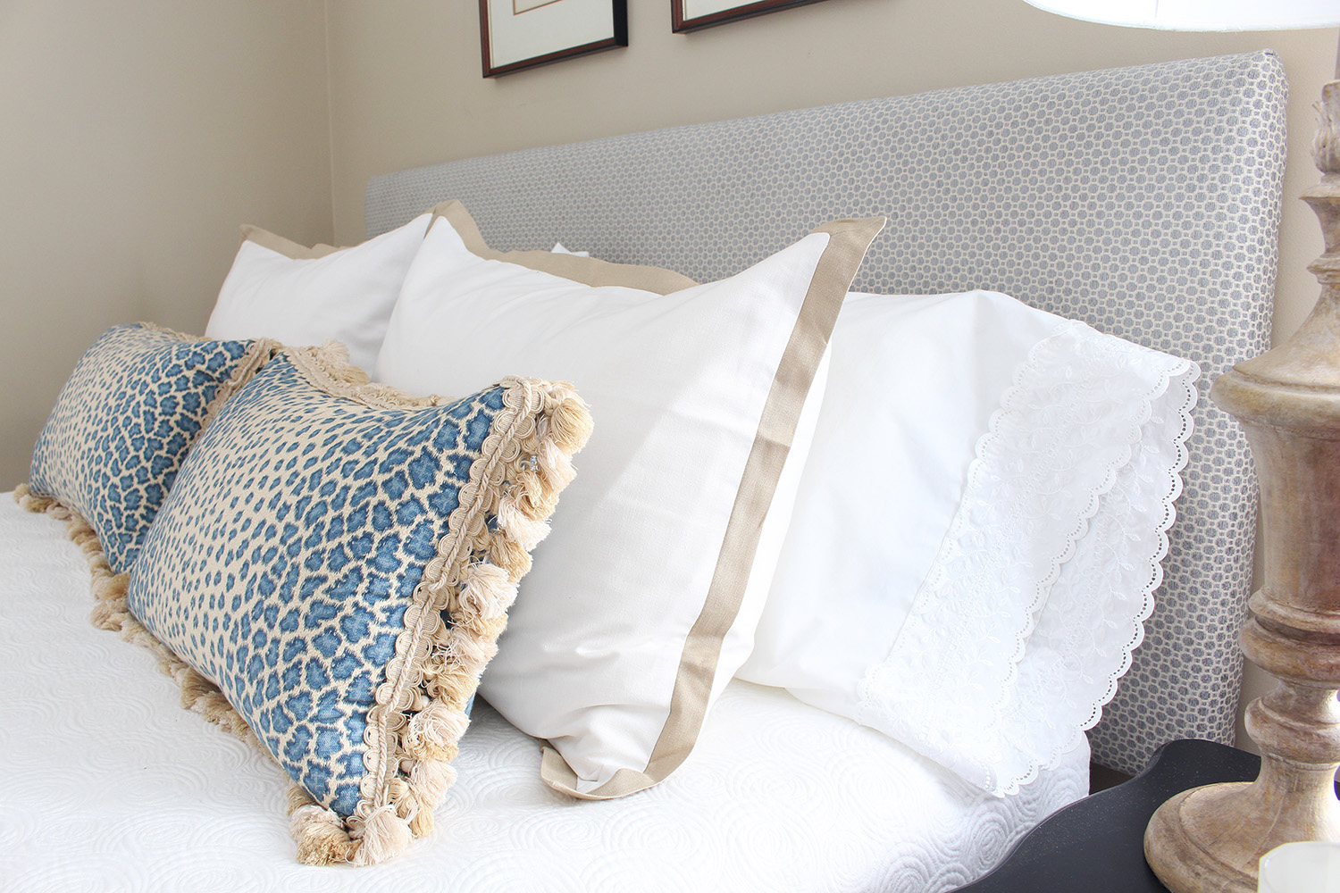 DIY headboard - custom headboard at a budget friendly price! Follow the tutorial so you can make your own.
