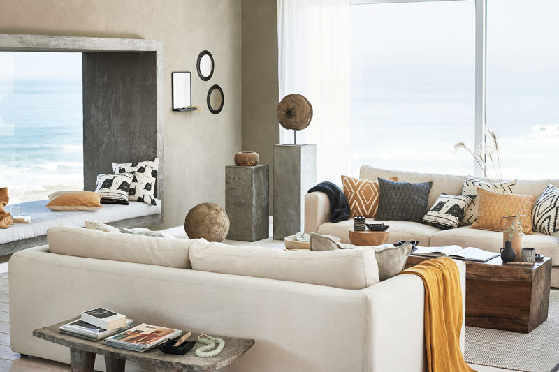 What to buy at H&M Home right now. // neutral living room, living room, yellow and beige living room
