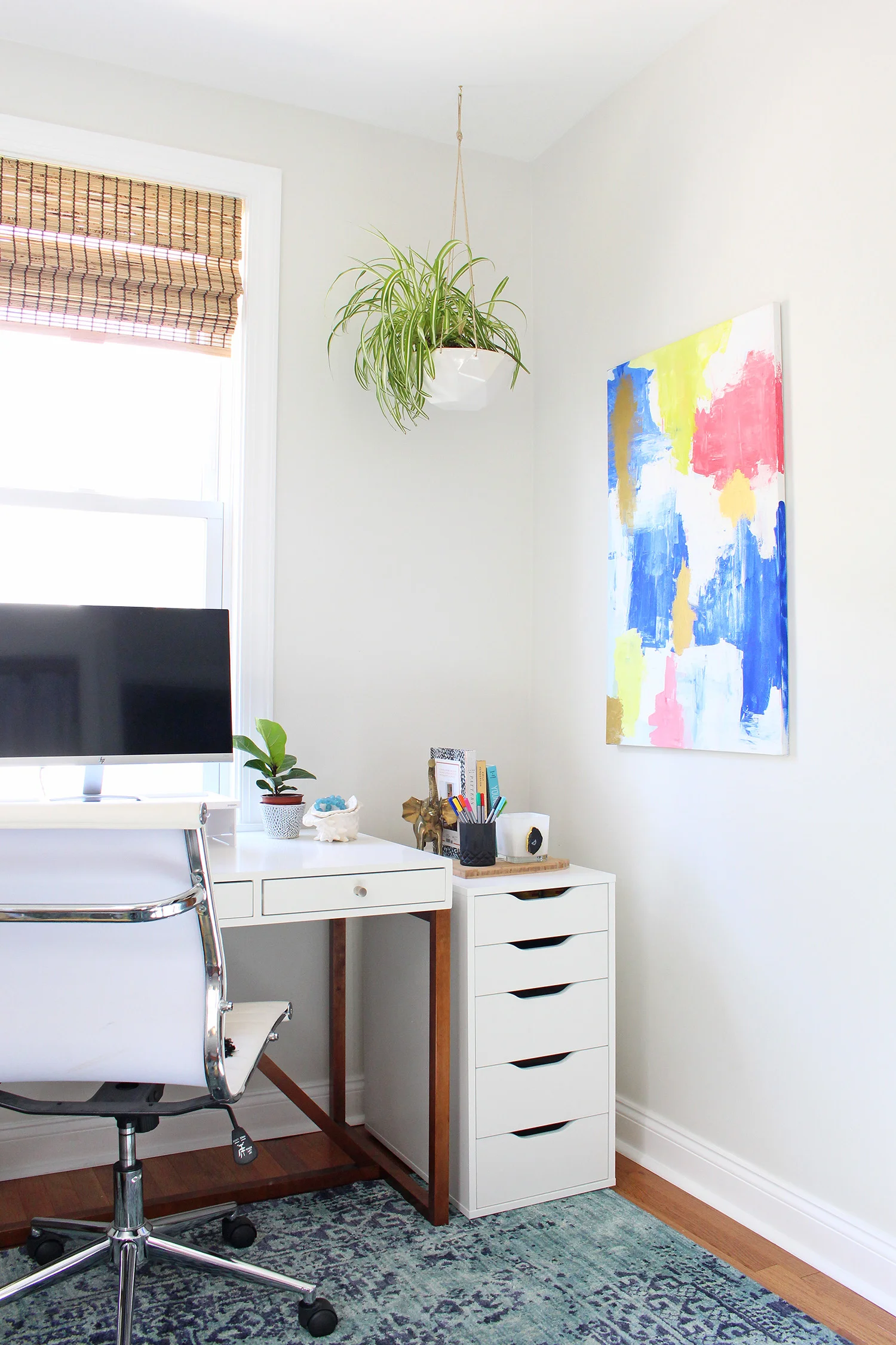 Gorgeous hanging planter from Convivial Production - a designer and manufacturer of modern ceramic home and garden wares. | Mix & Match Design Company's home office