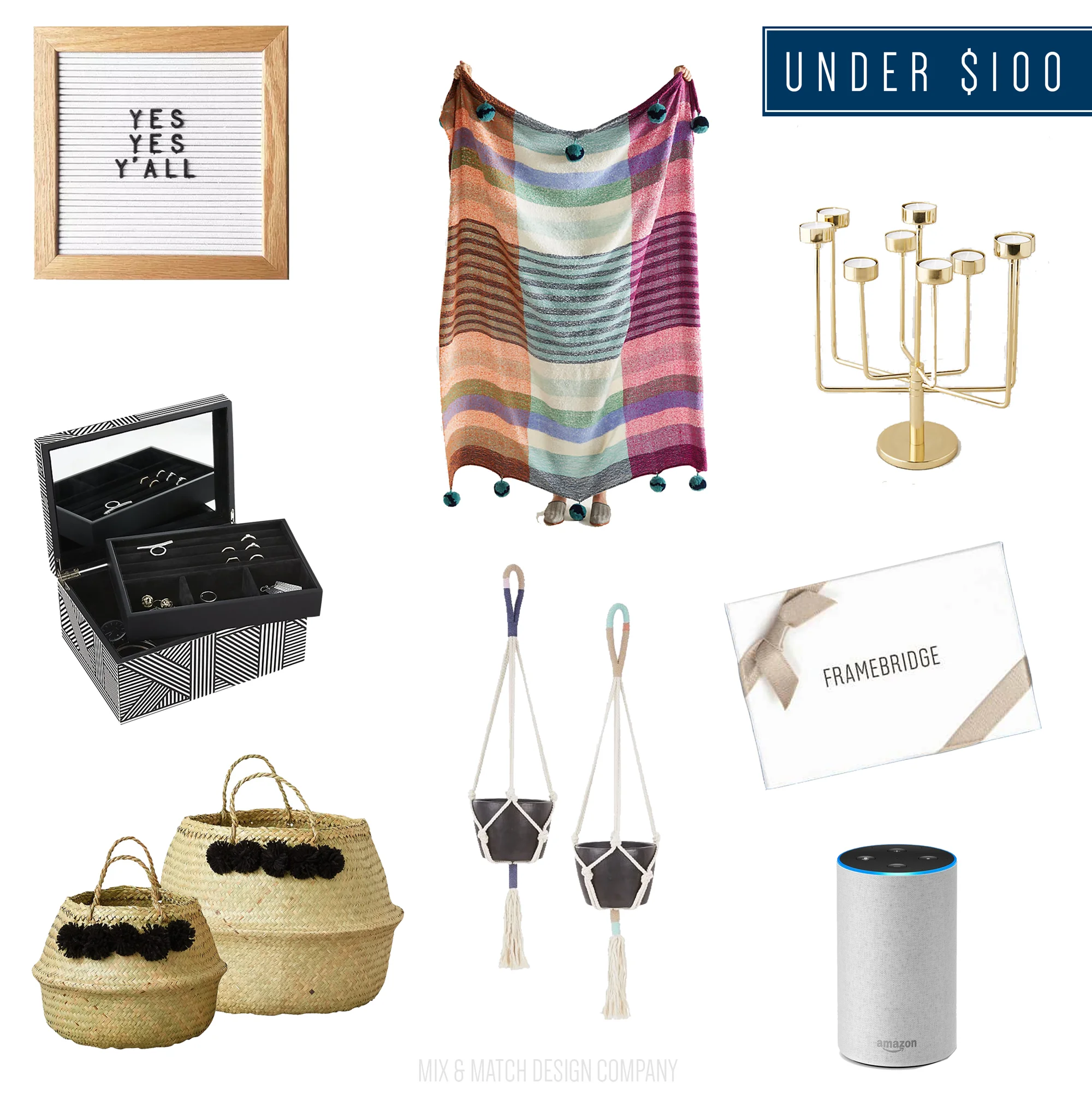 Gift Guide #2: For the Home Decor Lover // holiday gifts home decor, home decor gifts, gift ideas for the home, home gifts under $100
