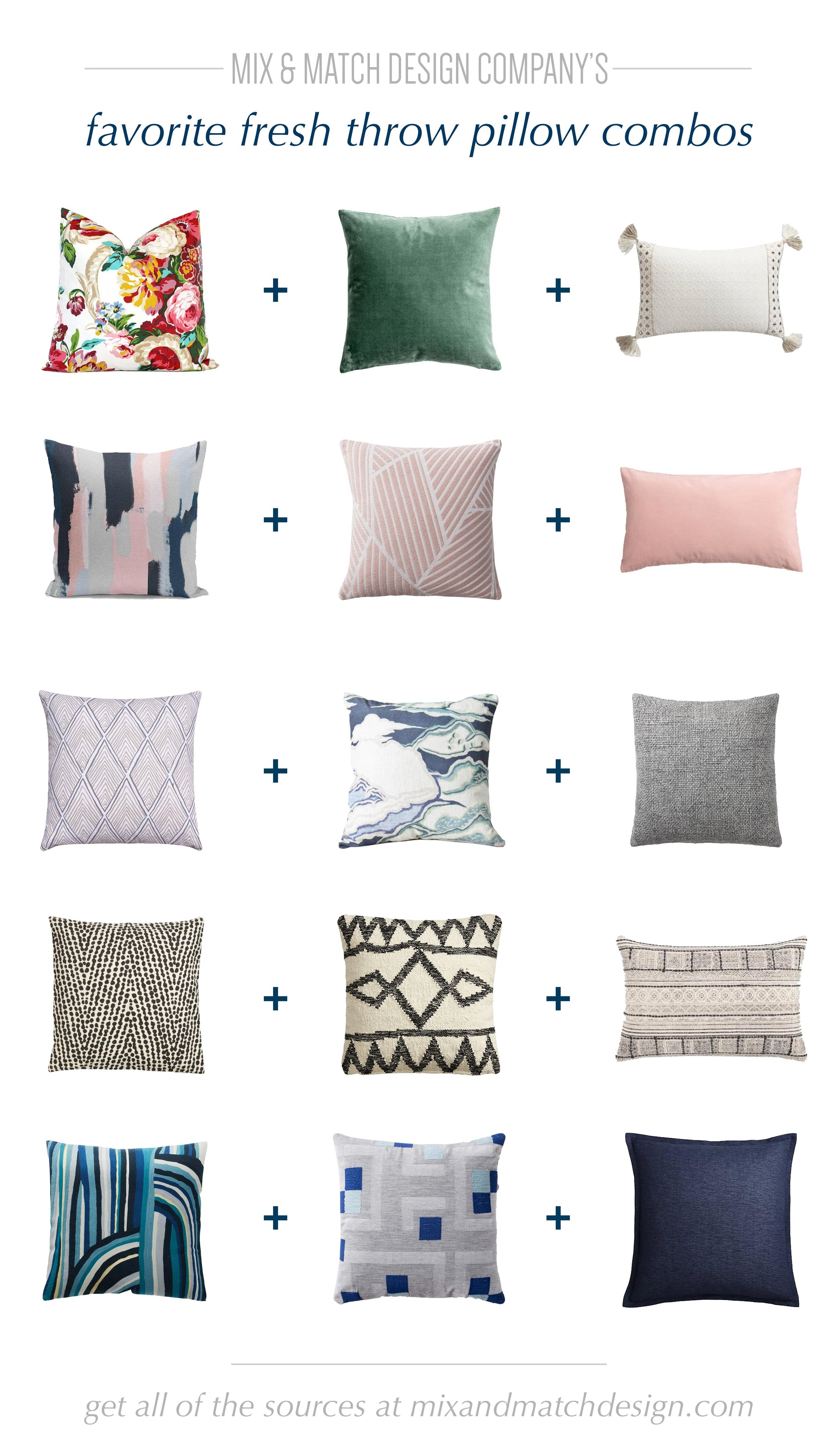How to Mix and Match Throw Pillows