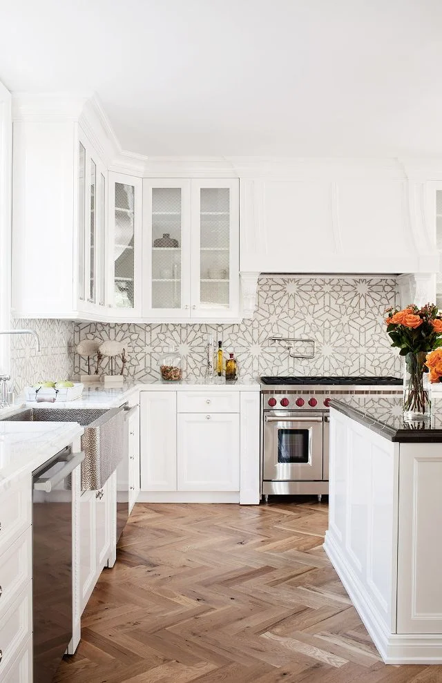 2018 home decor trends: herringbone patterns (herringbone floors, tiles)