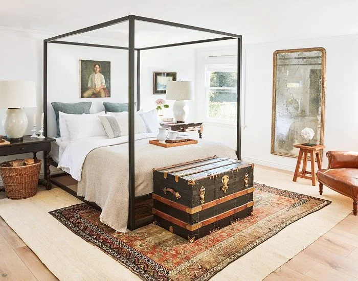 Can you use mismatched nightstands in a bedroom? Absolutely! This traditional bedroom with antique tables used as nightstands is a great example. Come find out how you can do it in your own home!