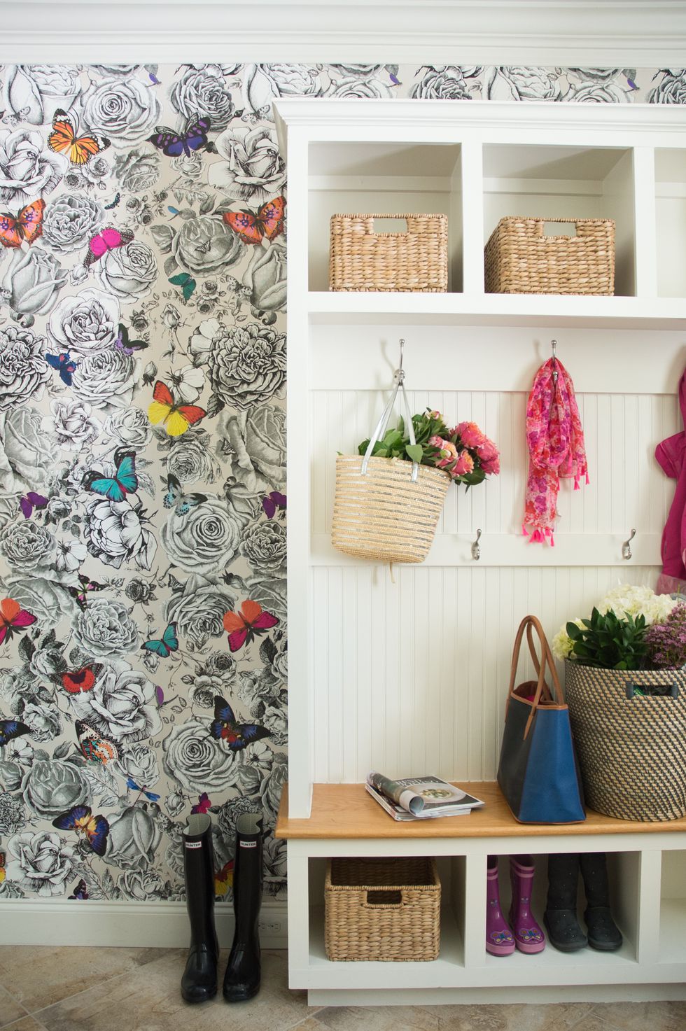 Add a hall tree to create an entryway and drop zone. Make an entryway even if you don't have a true foyer. See more creative entryway ideas on the Mix & Match Design Company blog!
