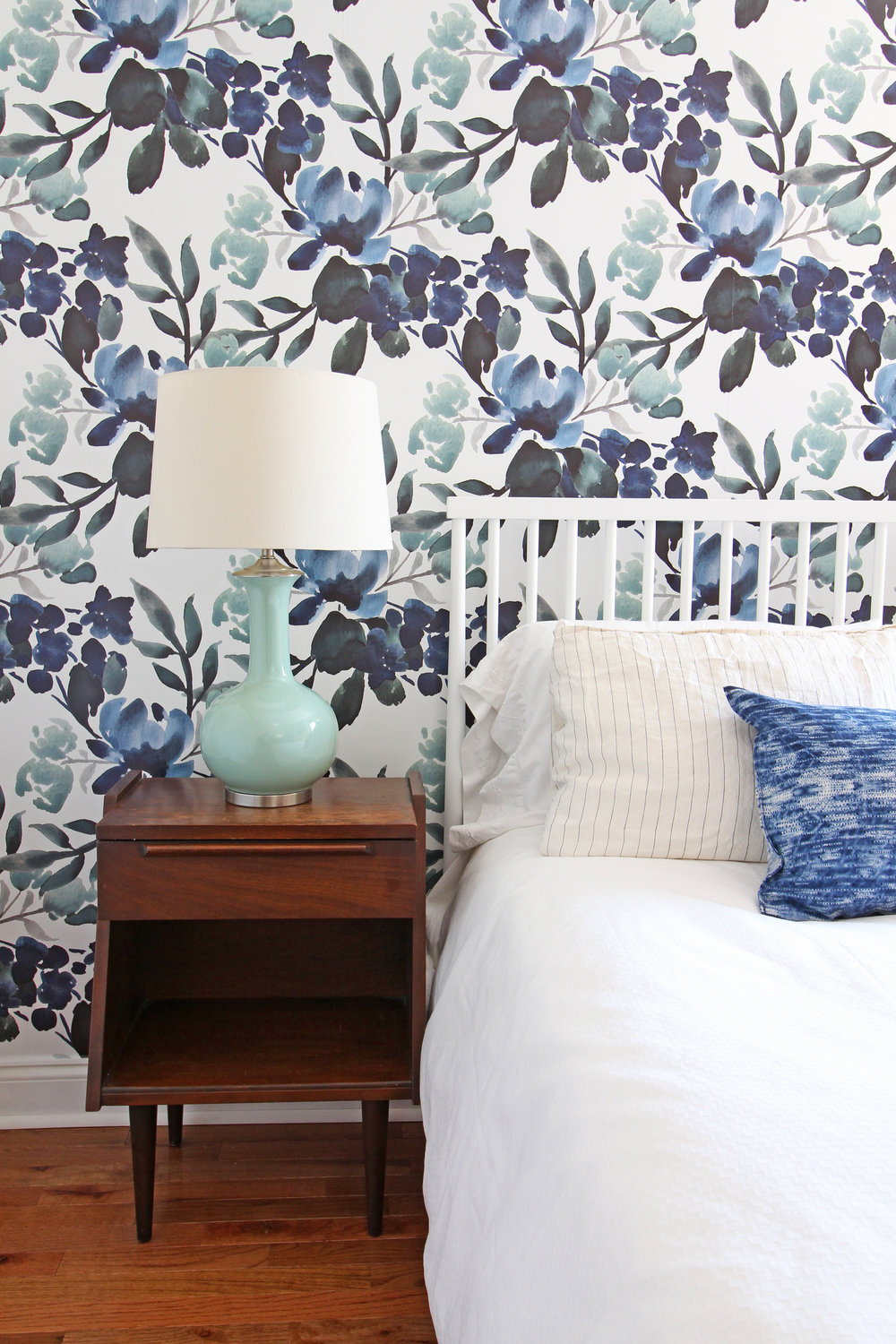 One Room Challenge: Week 3 | The Wallpaper & A Nightstand Conundrum