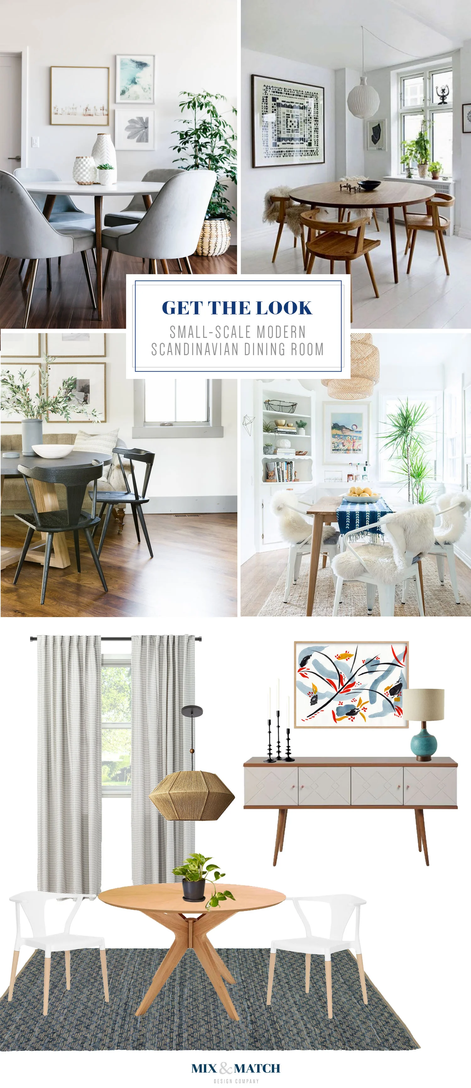 Get the Look: Small-Scale Modern Scandinavian Dining Room