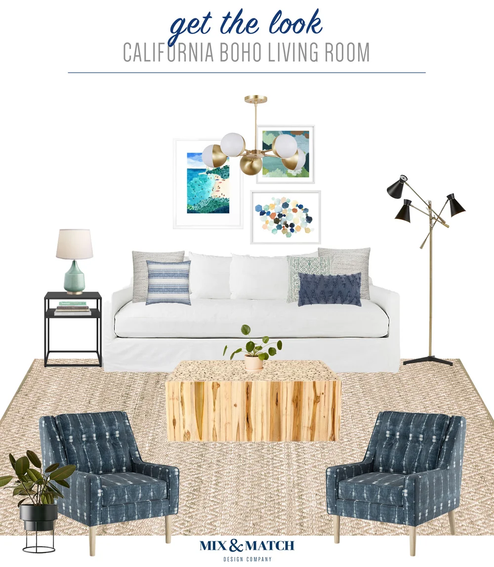 Get The Look California Boho Living Room