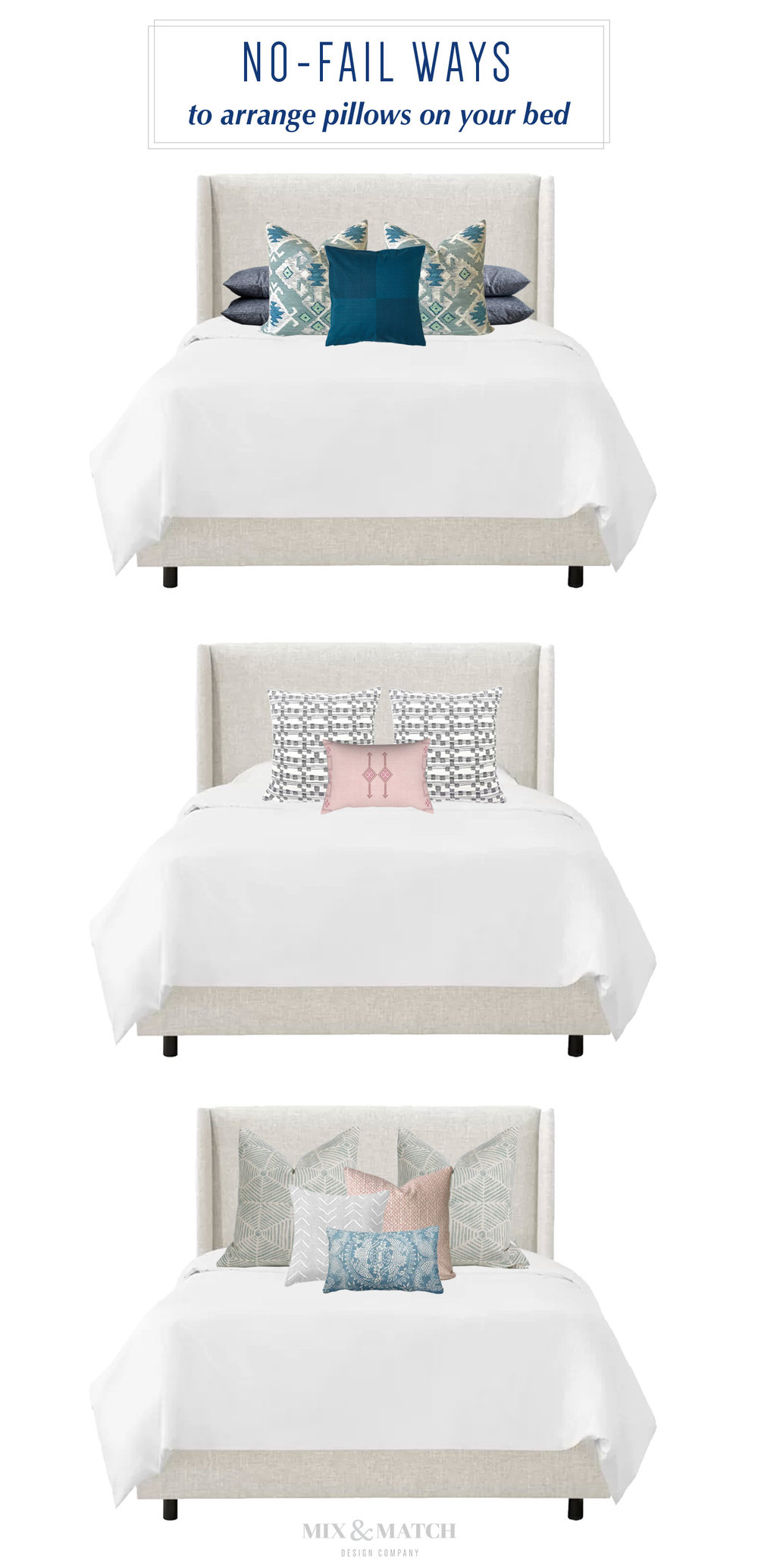 Arrange Pillows On Your Bed, King Size Bed Pillow Arrangement