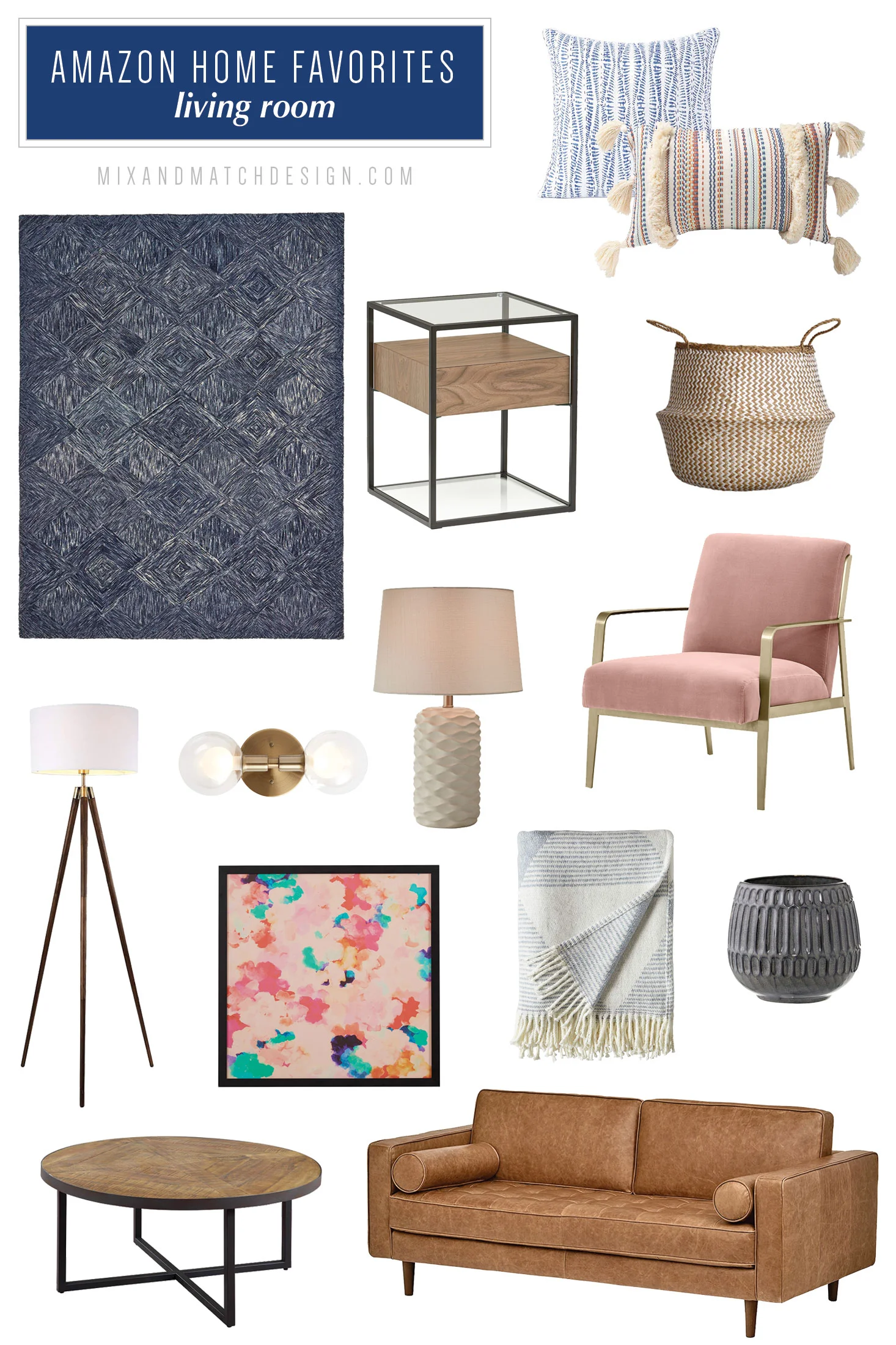 Amazon has an ever-growing selection of home furniture and decor and I’ve pulled together a few of my favorites for your living room and bedroom. They have pieces for just about every style - farmhouse, industrial, mid-century, and more!