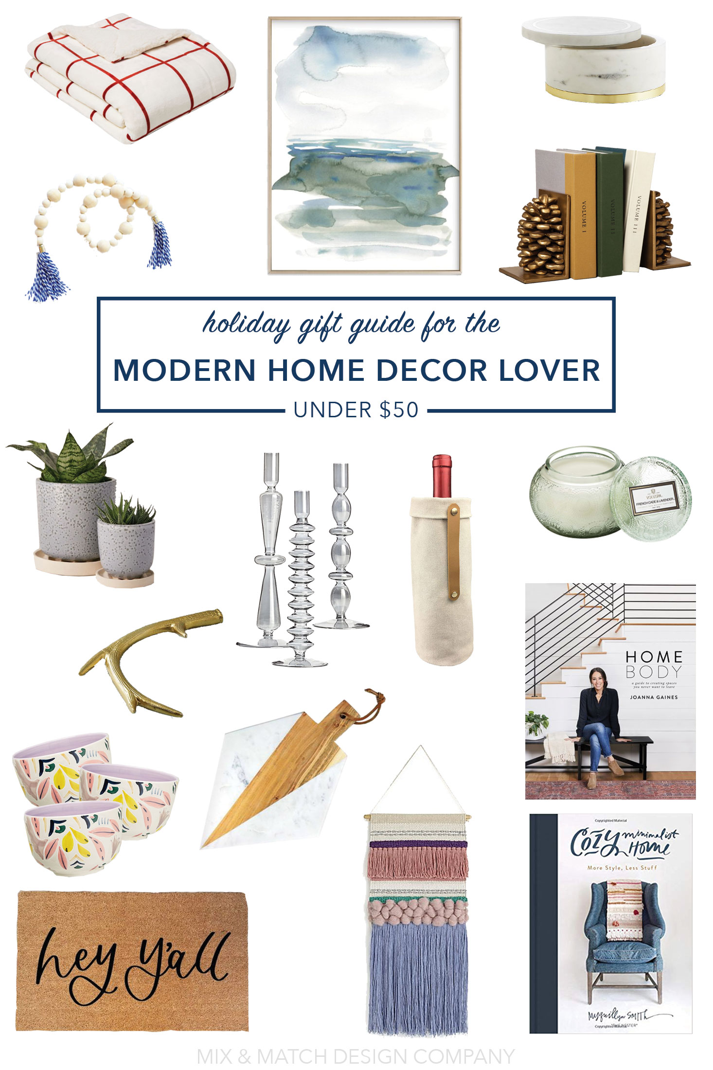 Holiday Gift Guide for the Modern Home Decor Lover - Under $50