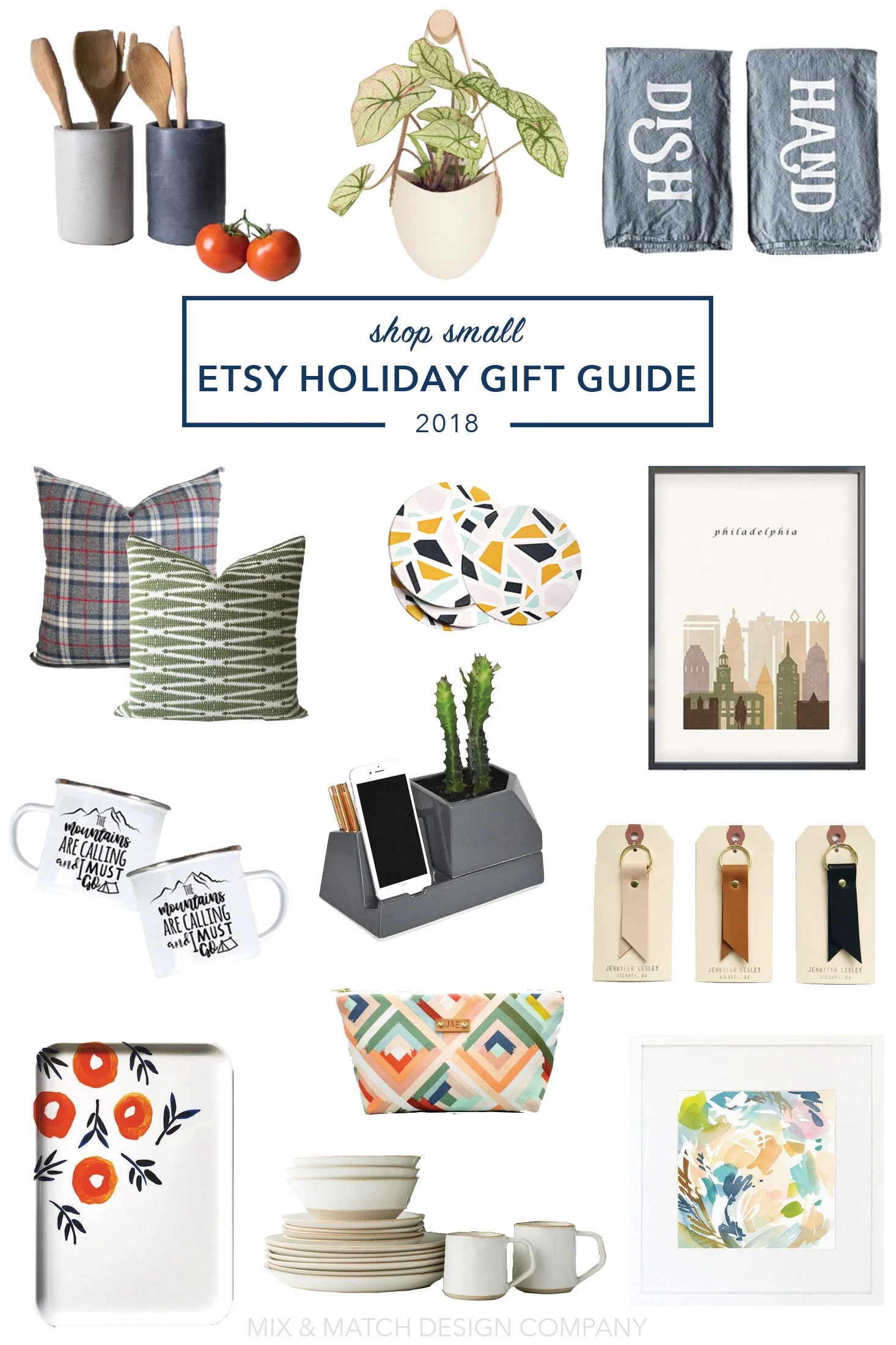 Looking to support small businesses with your gift giving this holiday season? I’ve got you covered! You’ll find everything from art to stocking stuffers, tabletop and kitchen pieces to iphone stands with planters in this gift guide! \\ #2018holidaygiftguide #moderngiftguide #etsygiftguide