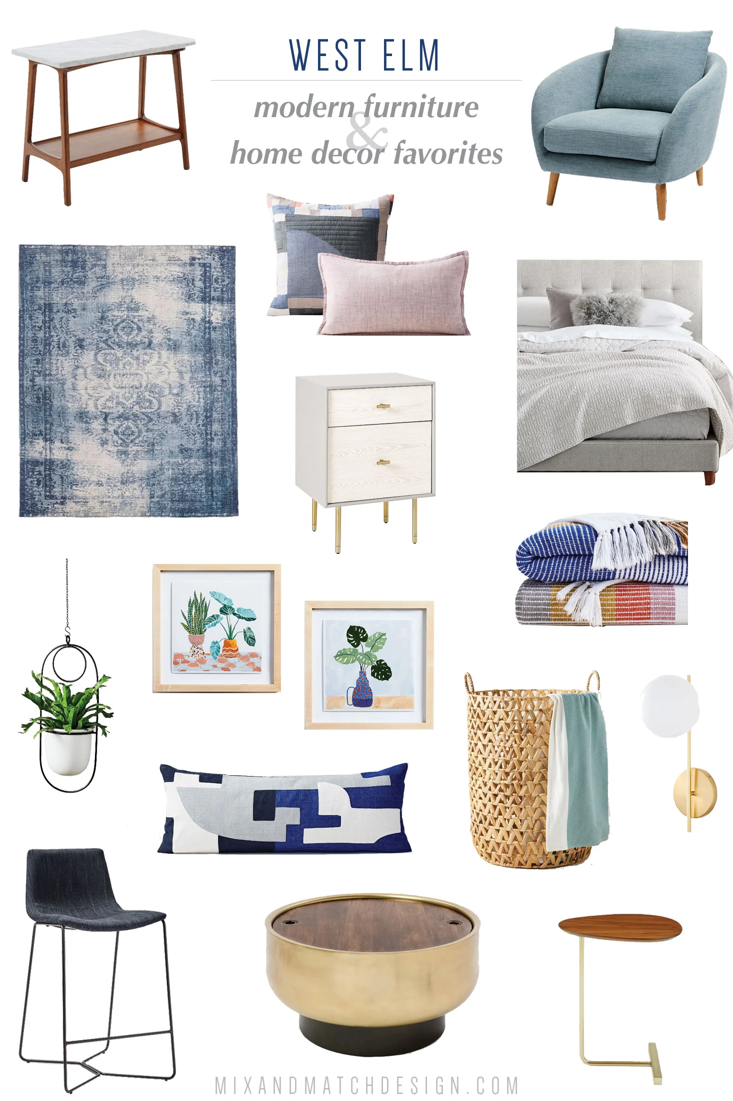 A roundup of the furniture and decor that caught my eye recently at West Elm. If you're looking for recommendations for mid-century modern, industrial, and steamlined items for your home, be sure to check out this blog post for the sources and tips for using these pieces when you’re decorating your home.
