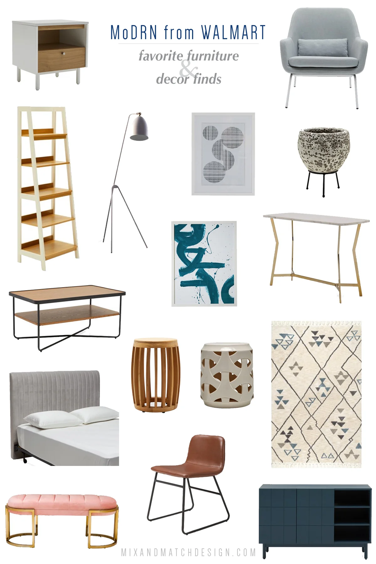 Have you seen the new MoDRN collection from Walmart? They’ve got a great selection of affordable modern furniture and home decor. If you love Scandinavian or mid-century style, you definitely want to check this out. Click the image to take a look at these pieces!