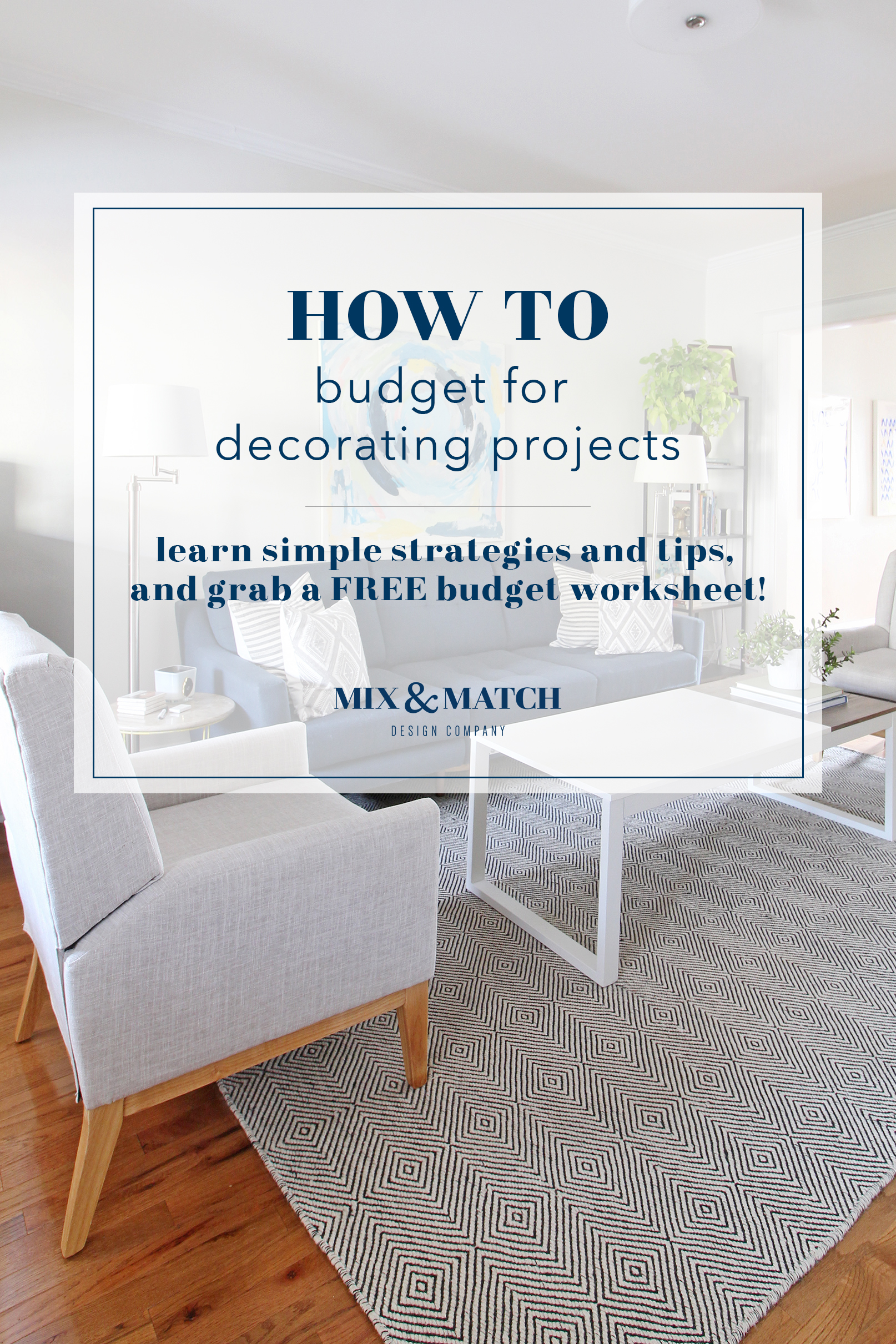 Though it might not be the most fun part, coming up with a budget for your decorating project is a key part of making it a successful one! Head to the blog to find out how to strategize and get tips on how to do it easily. I’ve also got a free budgeting spreadsheet for you to download for your next project!