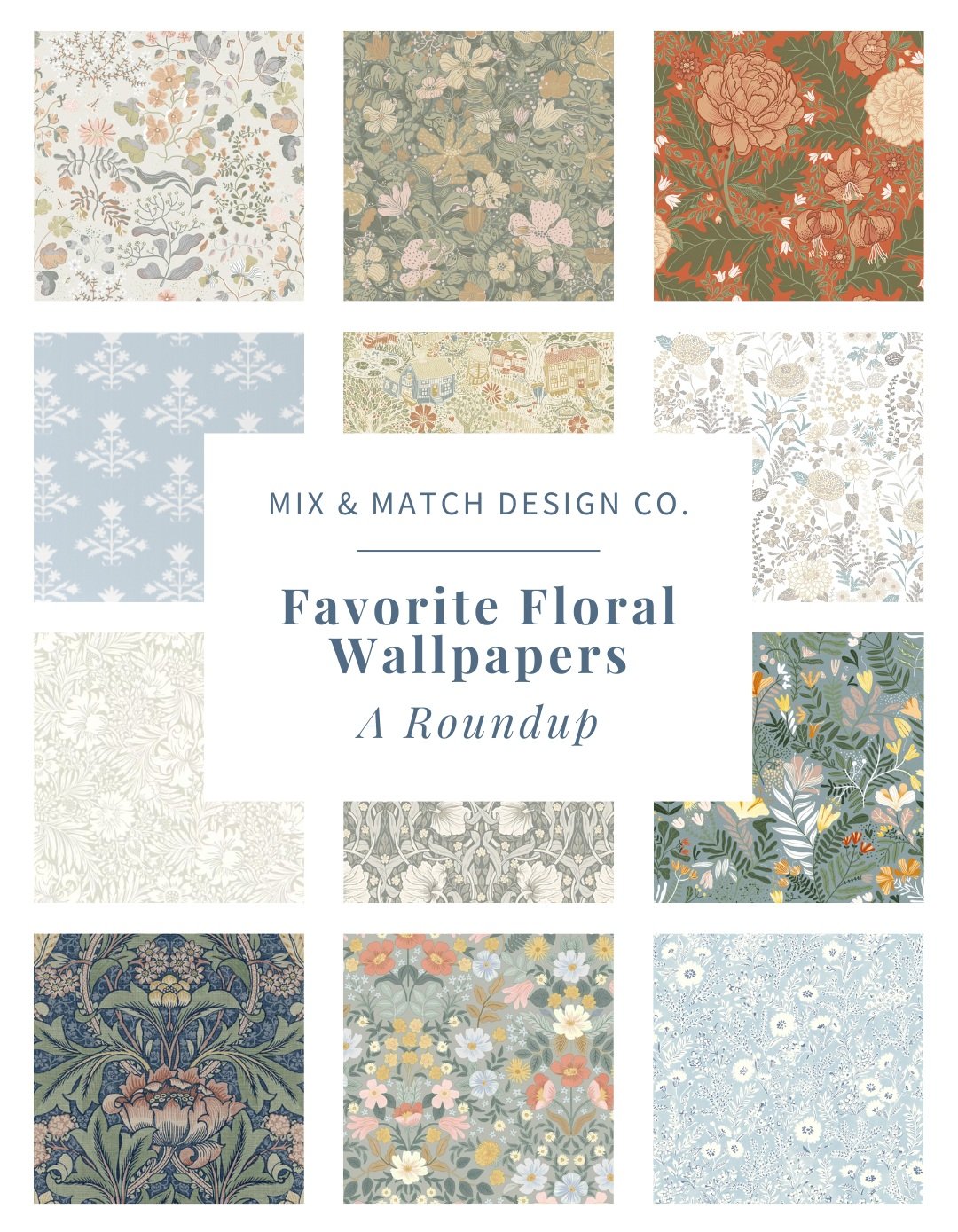 Favorite Floral Wallpaper Roundup