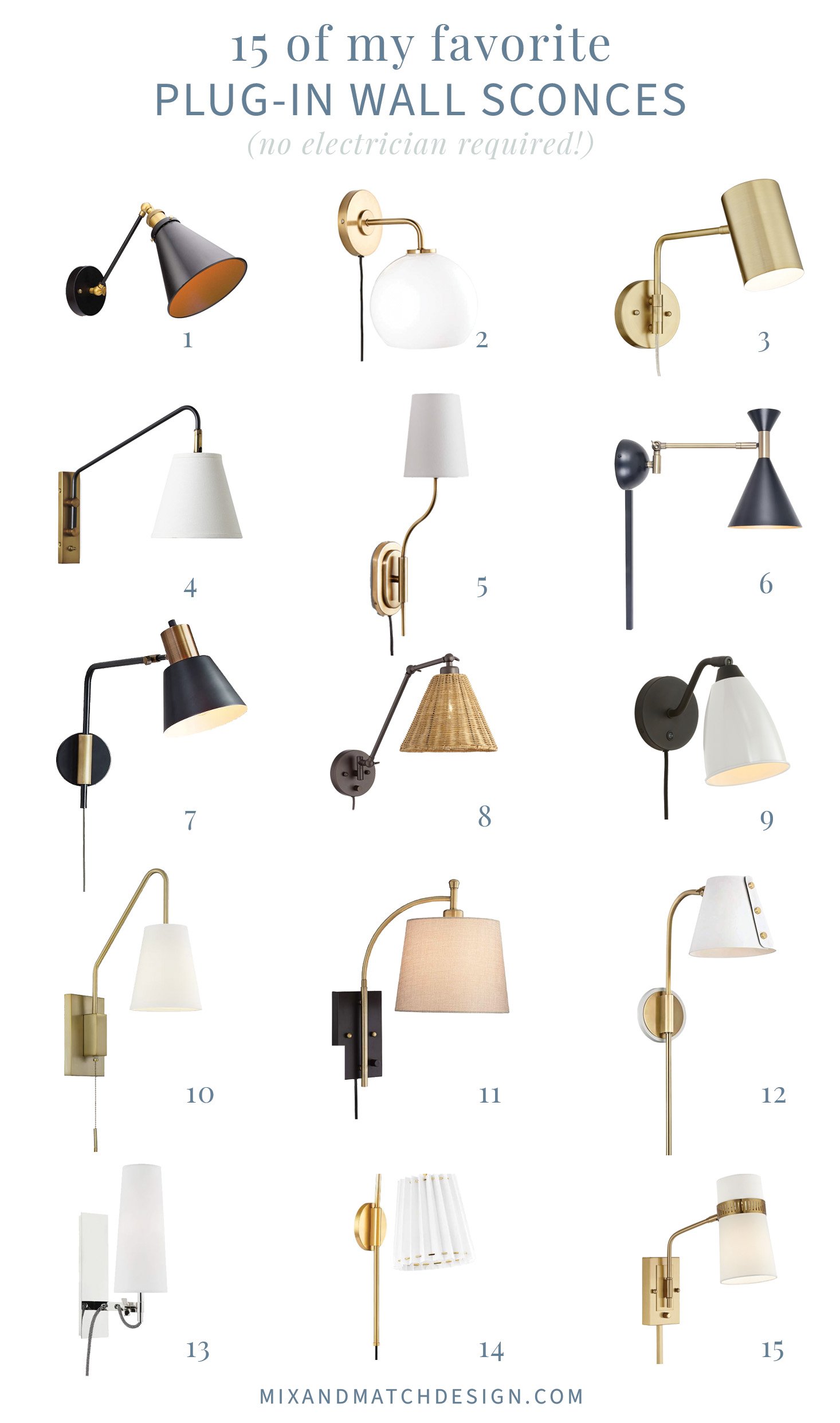 All About Plug-In Wall Sconces (And A Roundup of My Favorites)