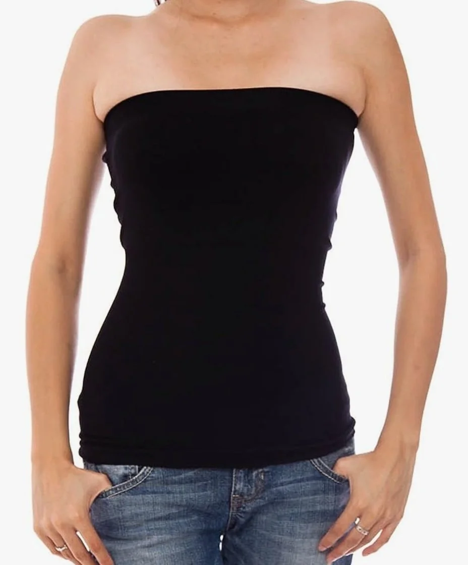 Amazon: Black Strapless Tube Top