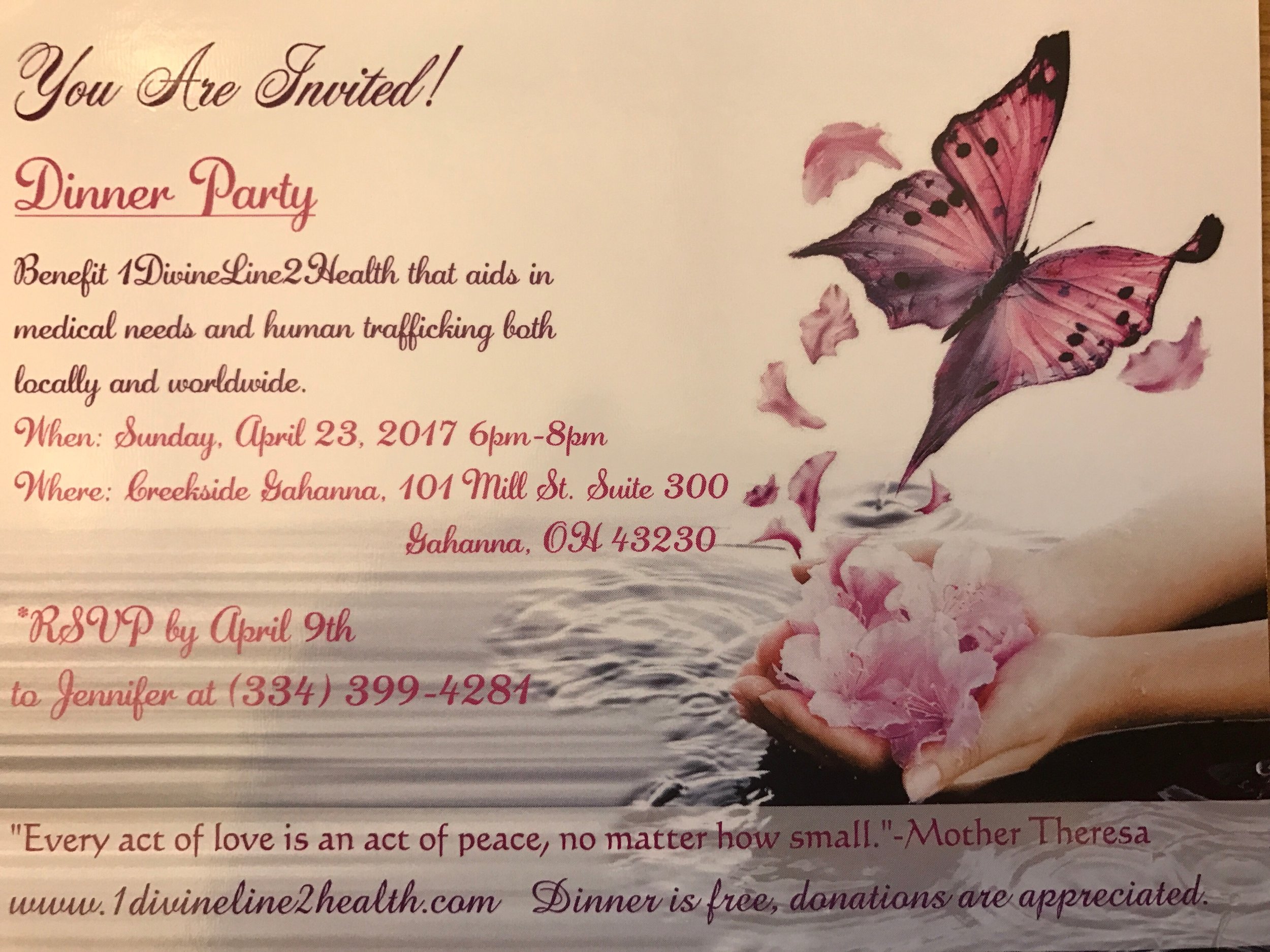 1DivineLine2Health Dinner Party