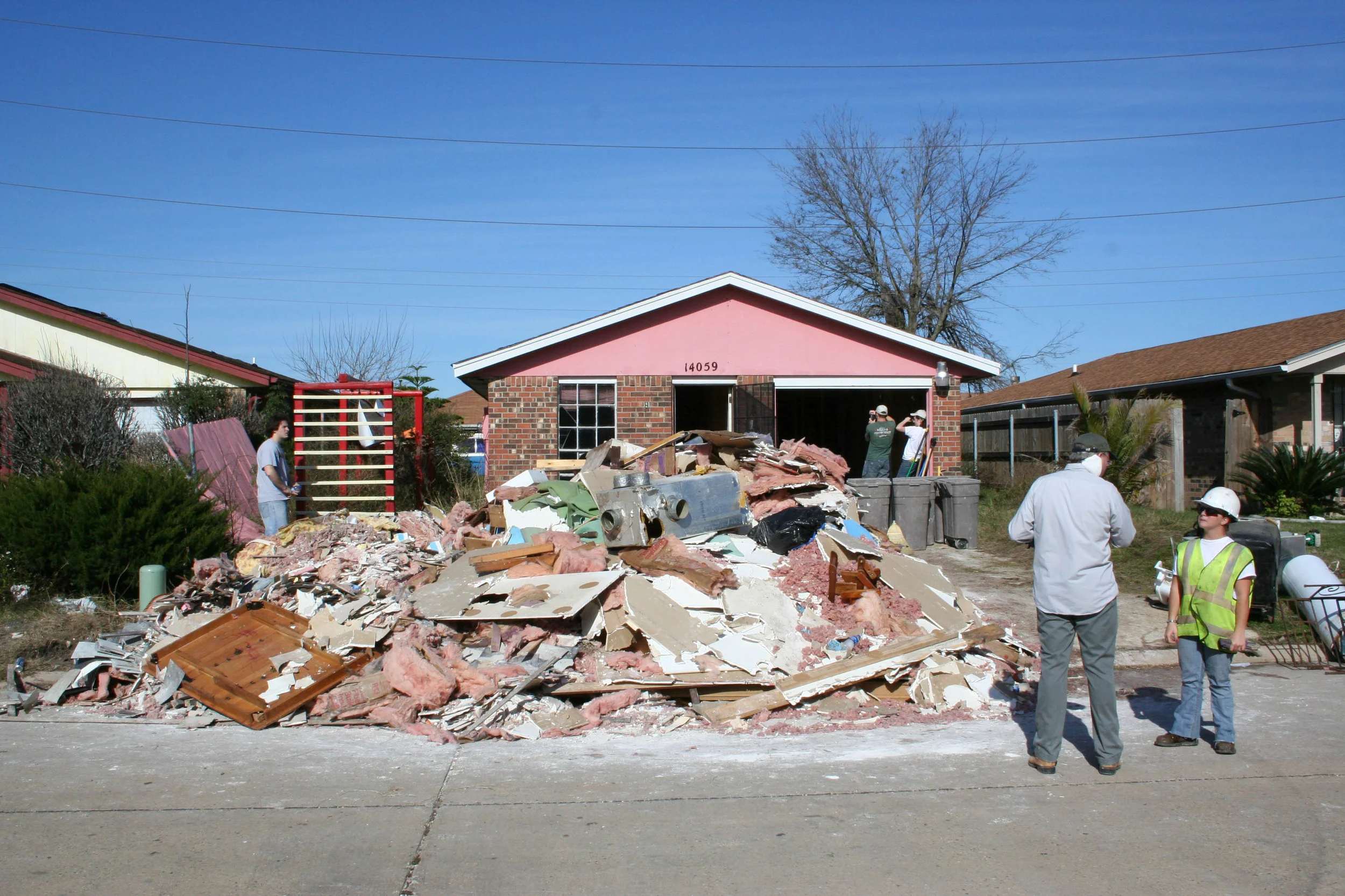  A house completely gutted&nbsp; 