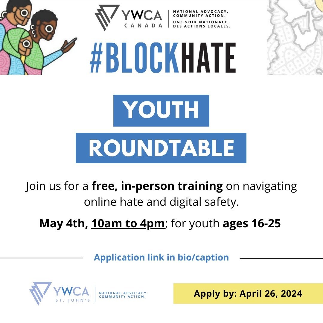 🌐 Are you concerned about the state of online violence in our increasingly technological world and wish to take action? Then this event is for you!

Through a series of workshops led by @ywcacanada, participants will learn to recognize and prevent o