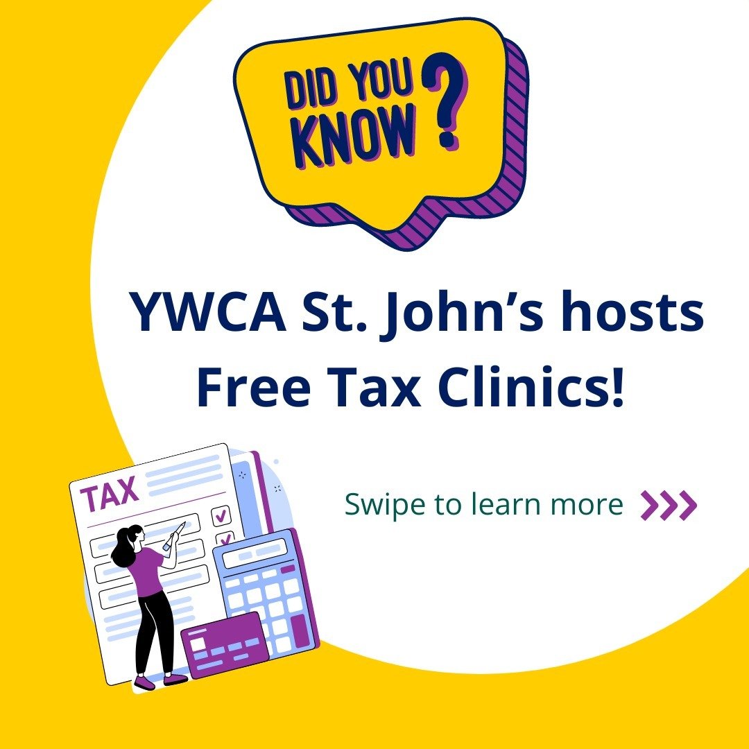 💭Did you know? YWCA St. John&rsquo;s hosts year-round tax clinics! 🙌

The 2023 tax filing deadline is coming up on April 30th (and we still have some appointments left!) but we can provide tax-filing support anytime throughout the year.

If you hav