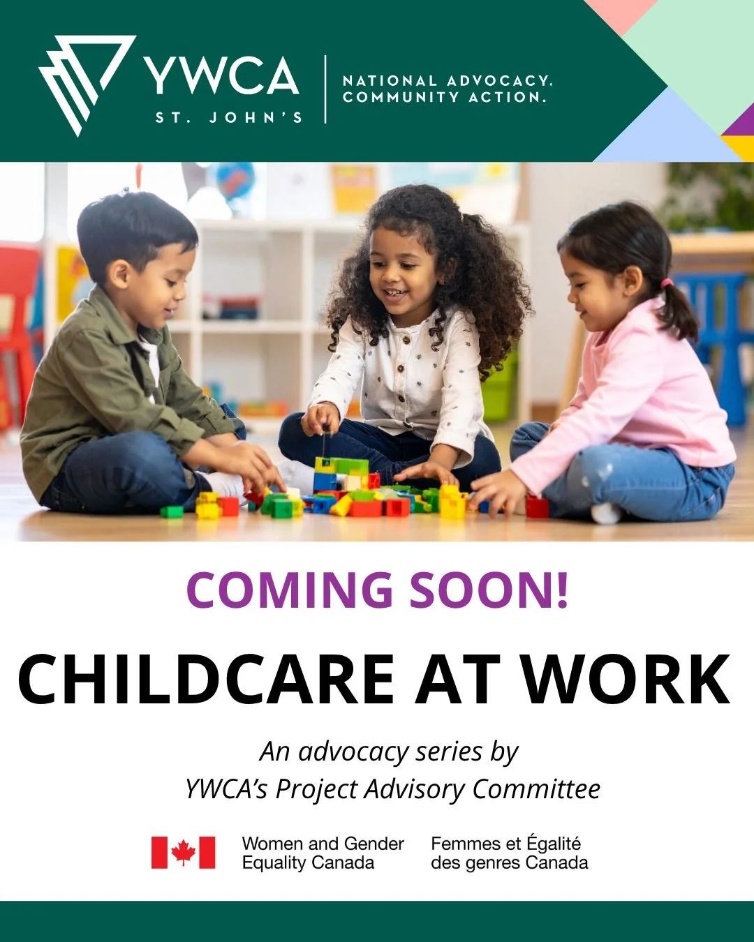 📣 We’re excited to share an advocacy series created by YWCA St. John’s Project Advisory Committee on our Childcare at Work project!
➡ This Committee is made up of women and gender-diverse folks from across the province from equity dese